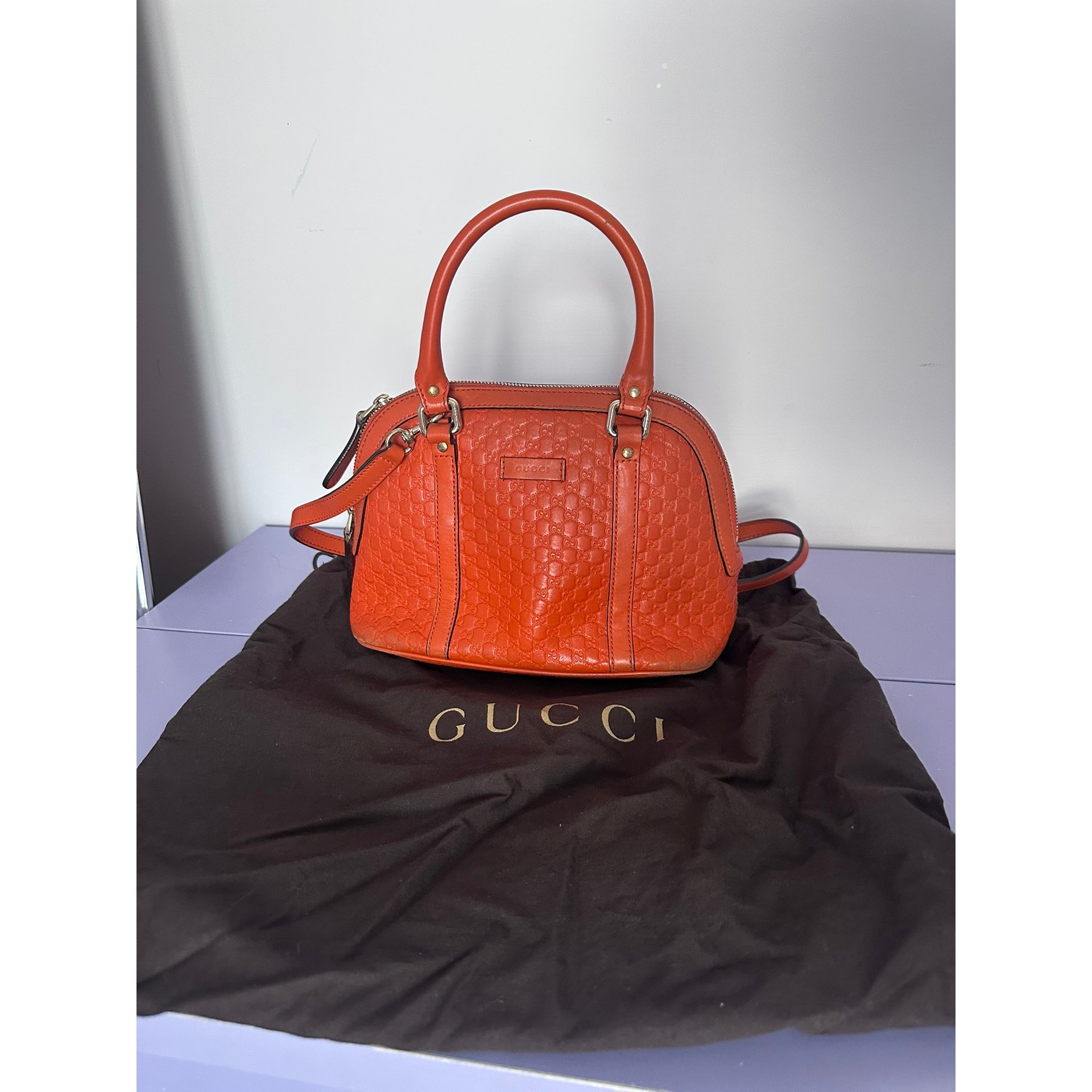 Dôme leather handbag