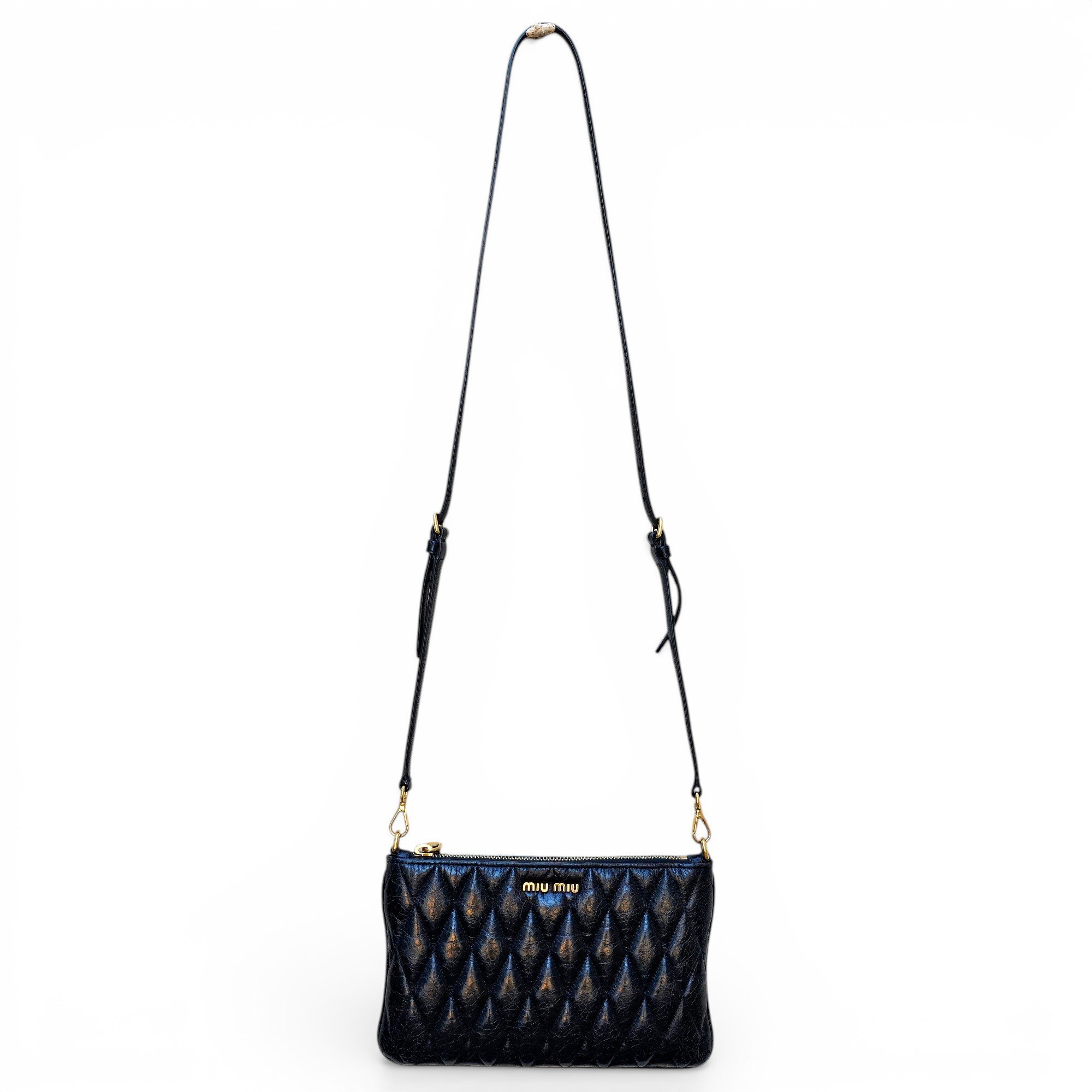 Leather clutch bag