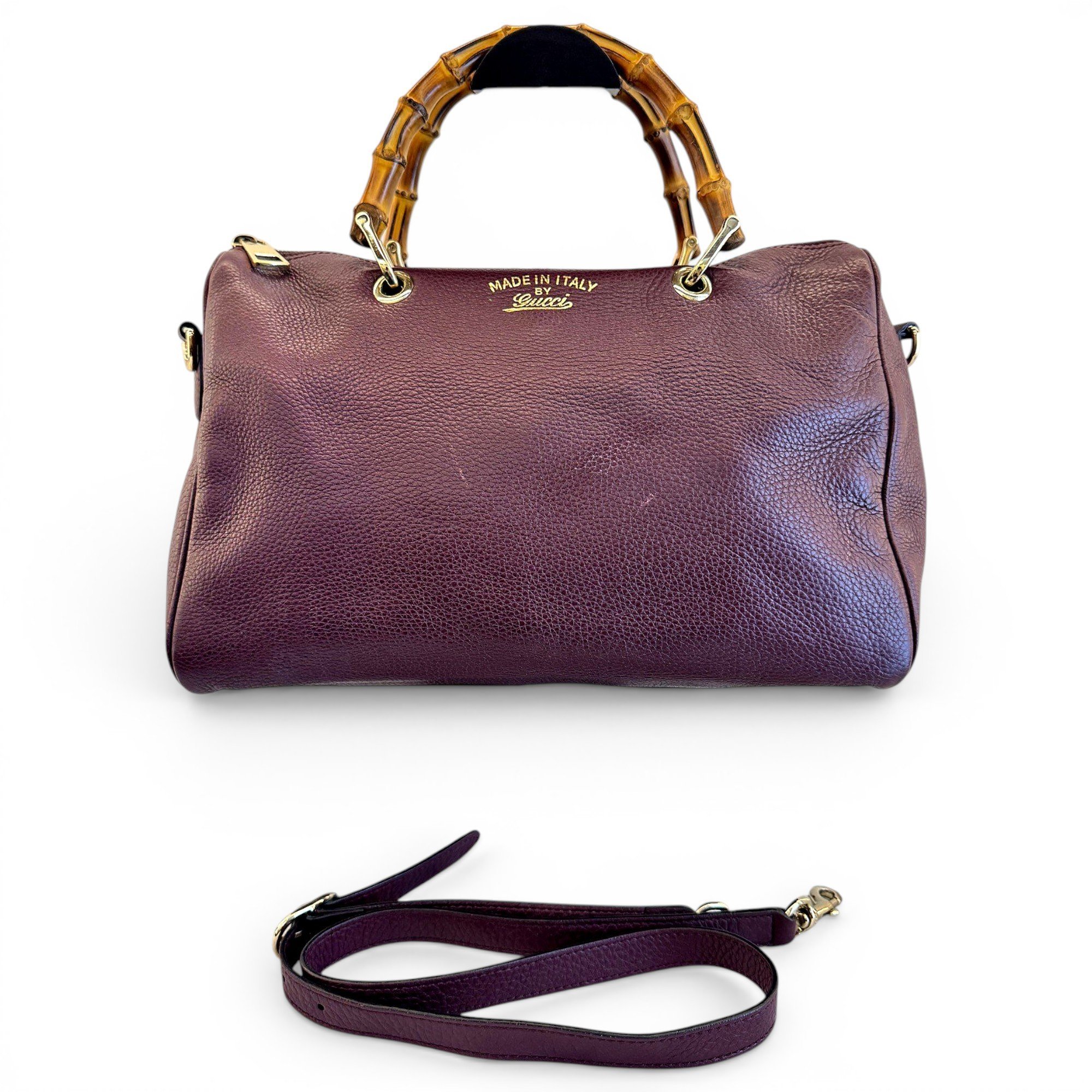Bamboo Shopper leather tote