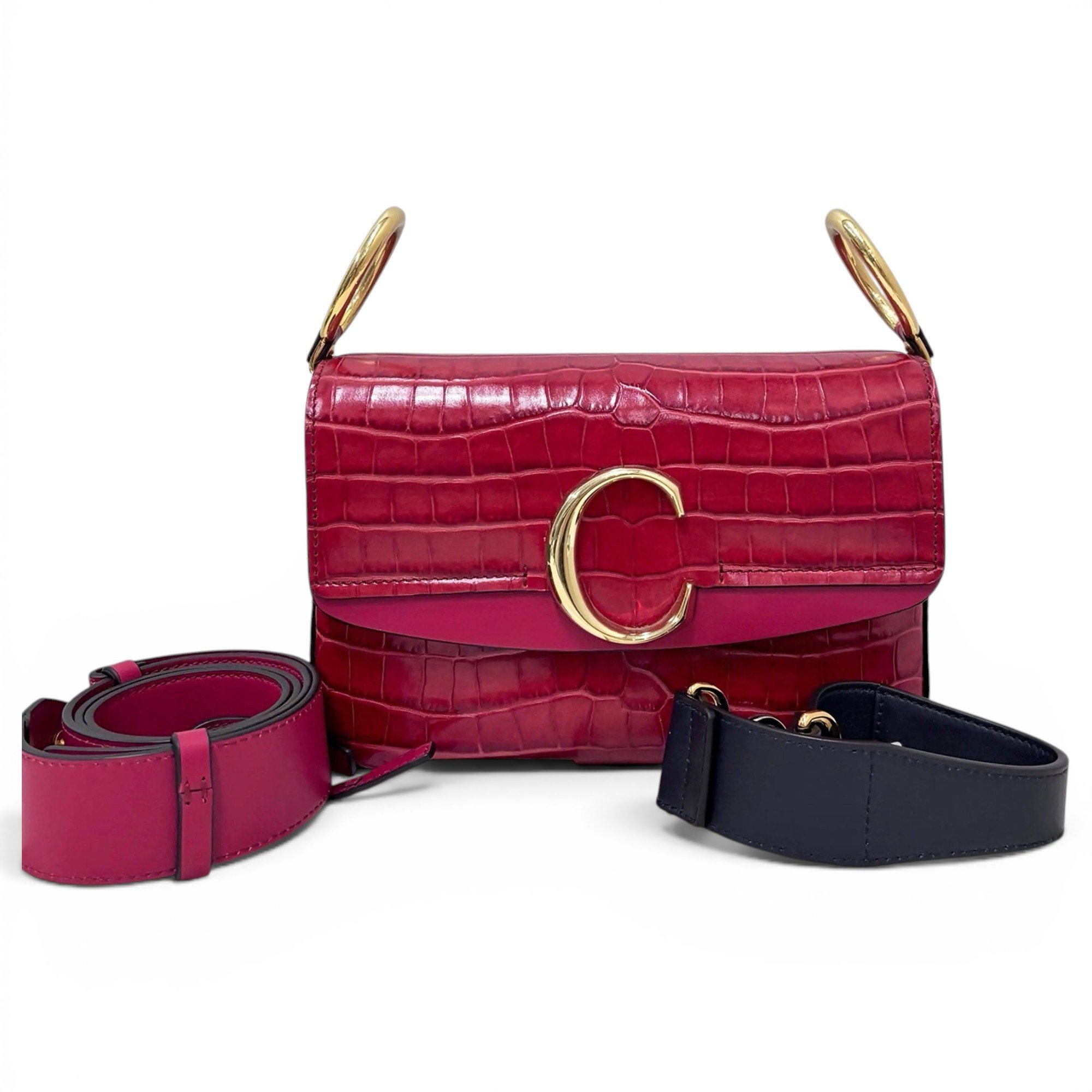 C leather crossbody bag