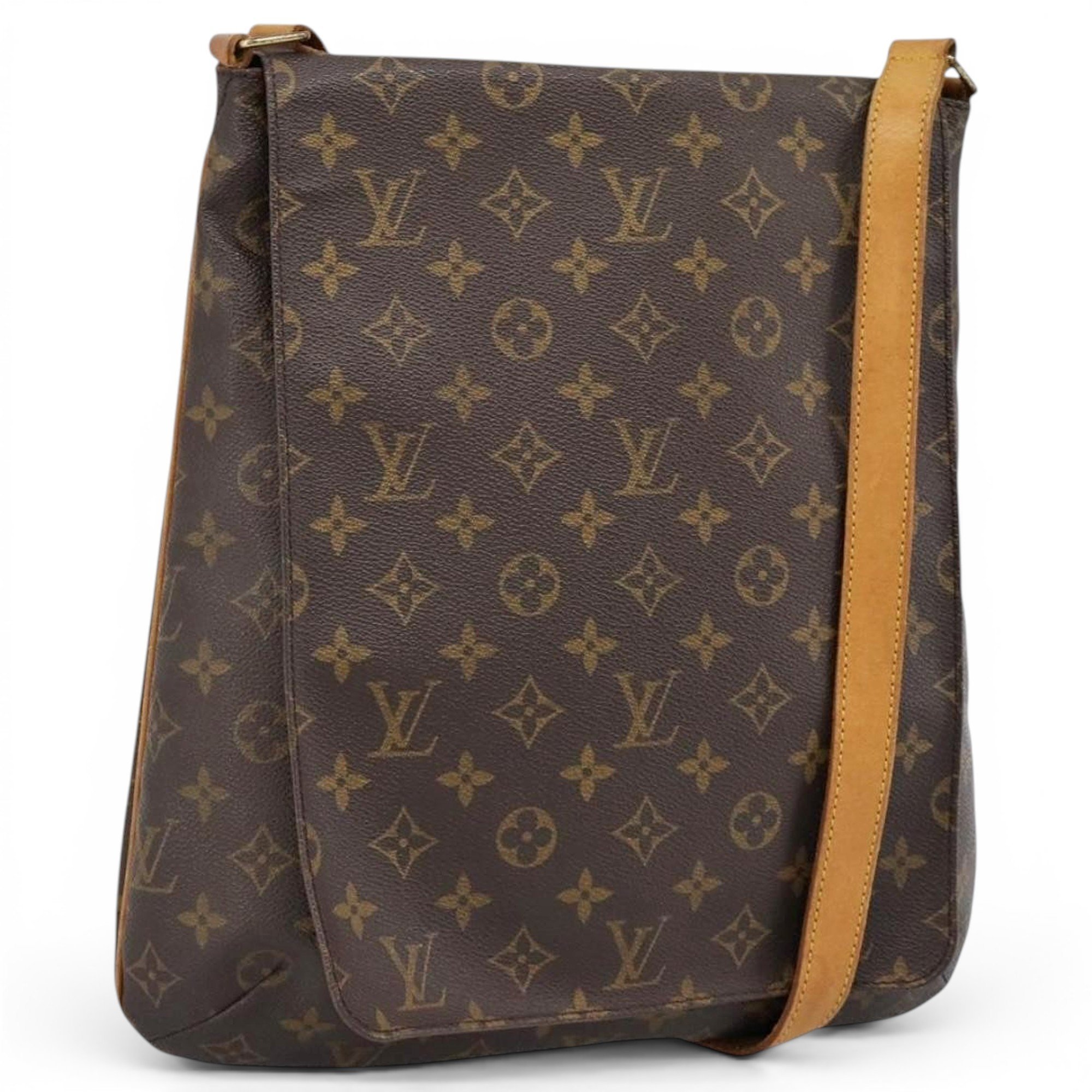 Musette leather handbag