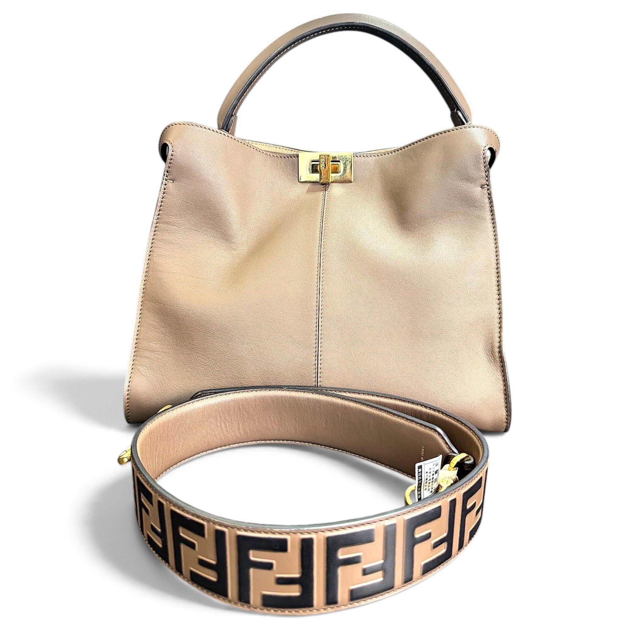 Fendi Peekaboo X-Lite leather handbag