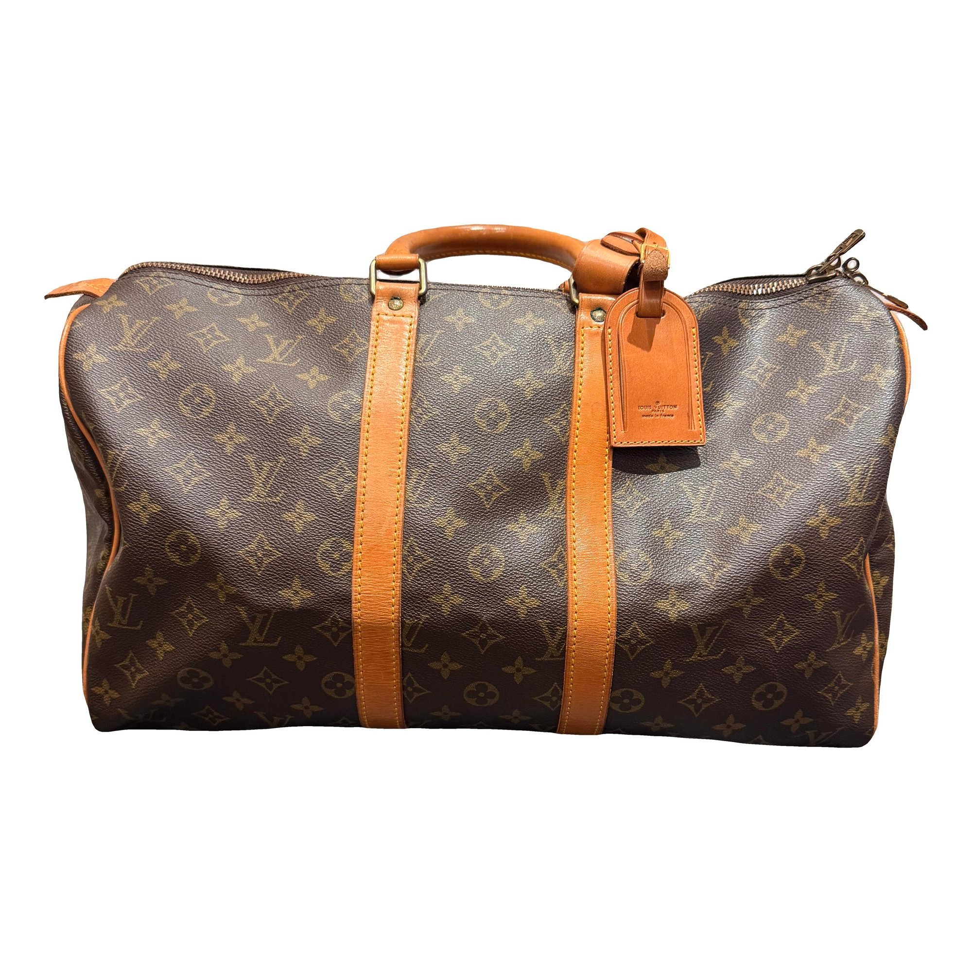 Keepall leather travel bag