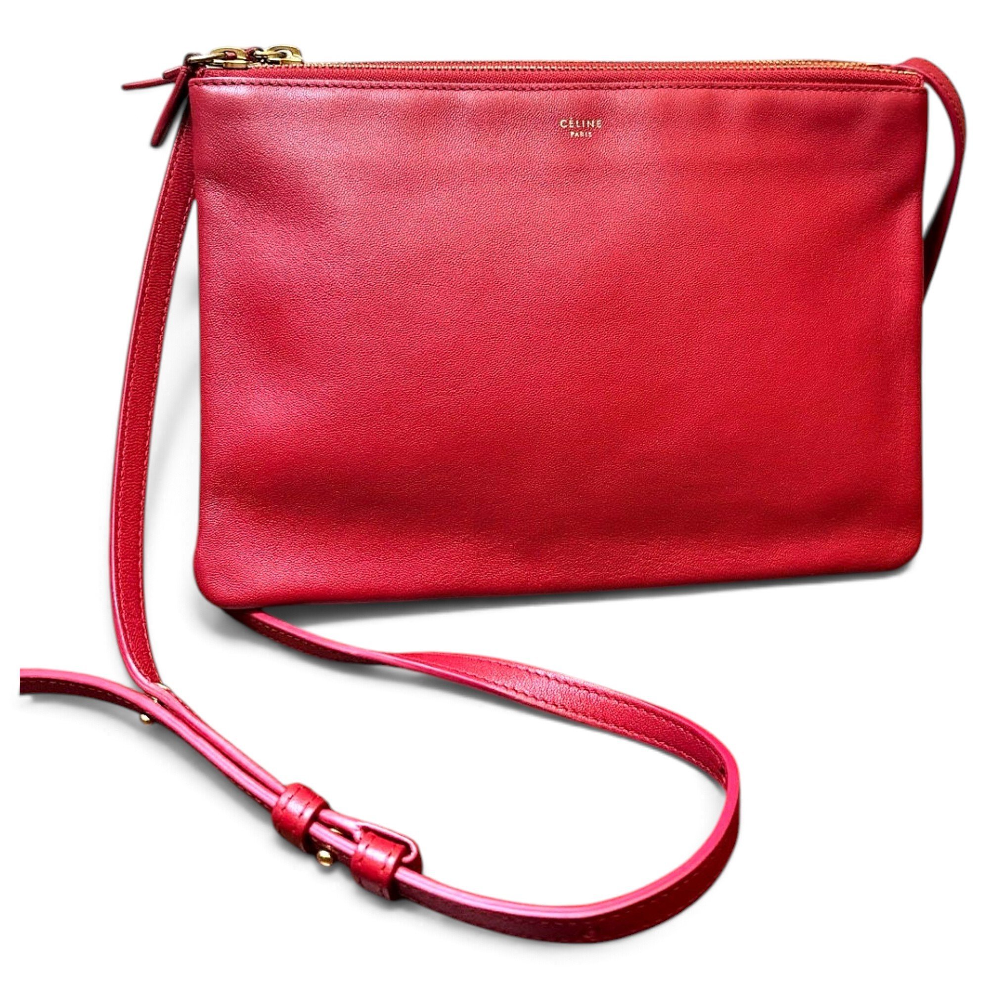 Celine Trio leather crossbody bag