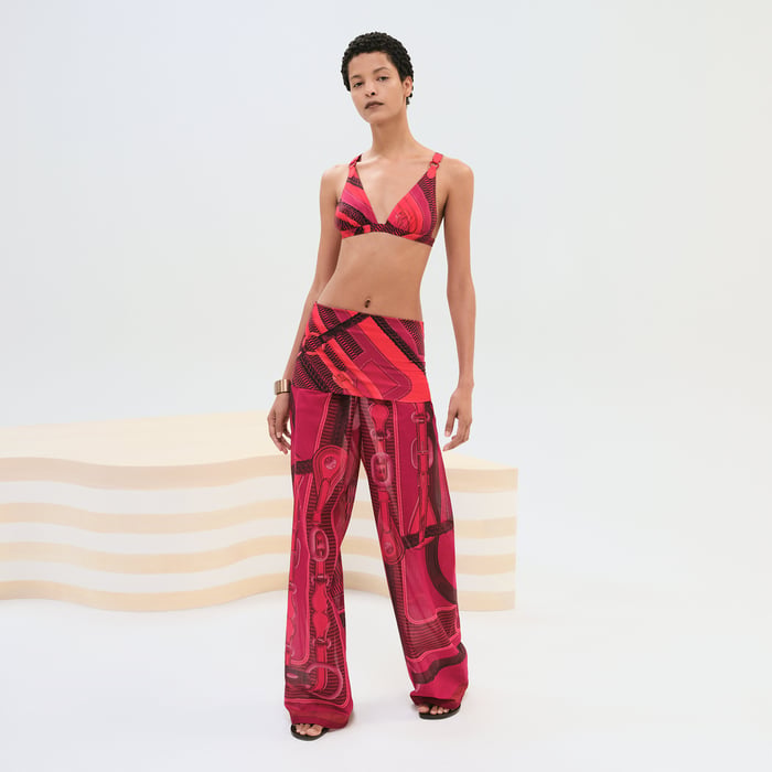 Rose Amarante "Coaching Remix" Beach Bustier Jumpsuit