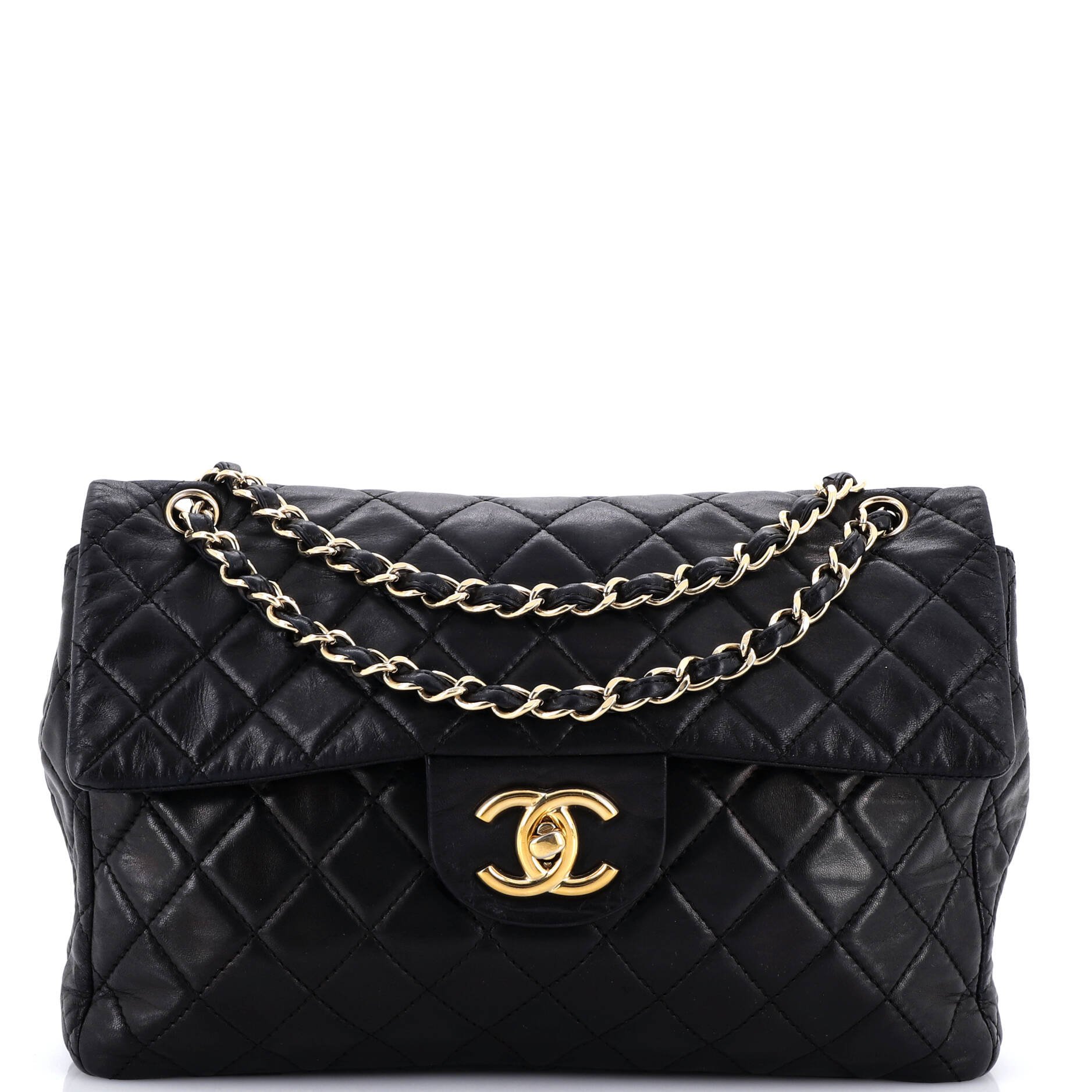 Vintage Classic Single Flap Bag Quilted Lambskin Maxi