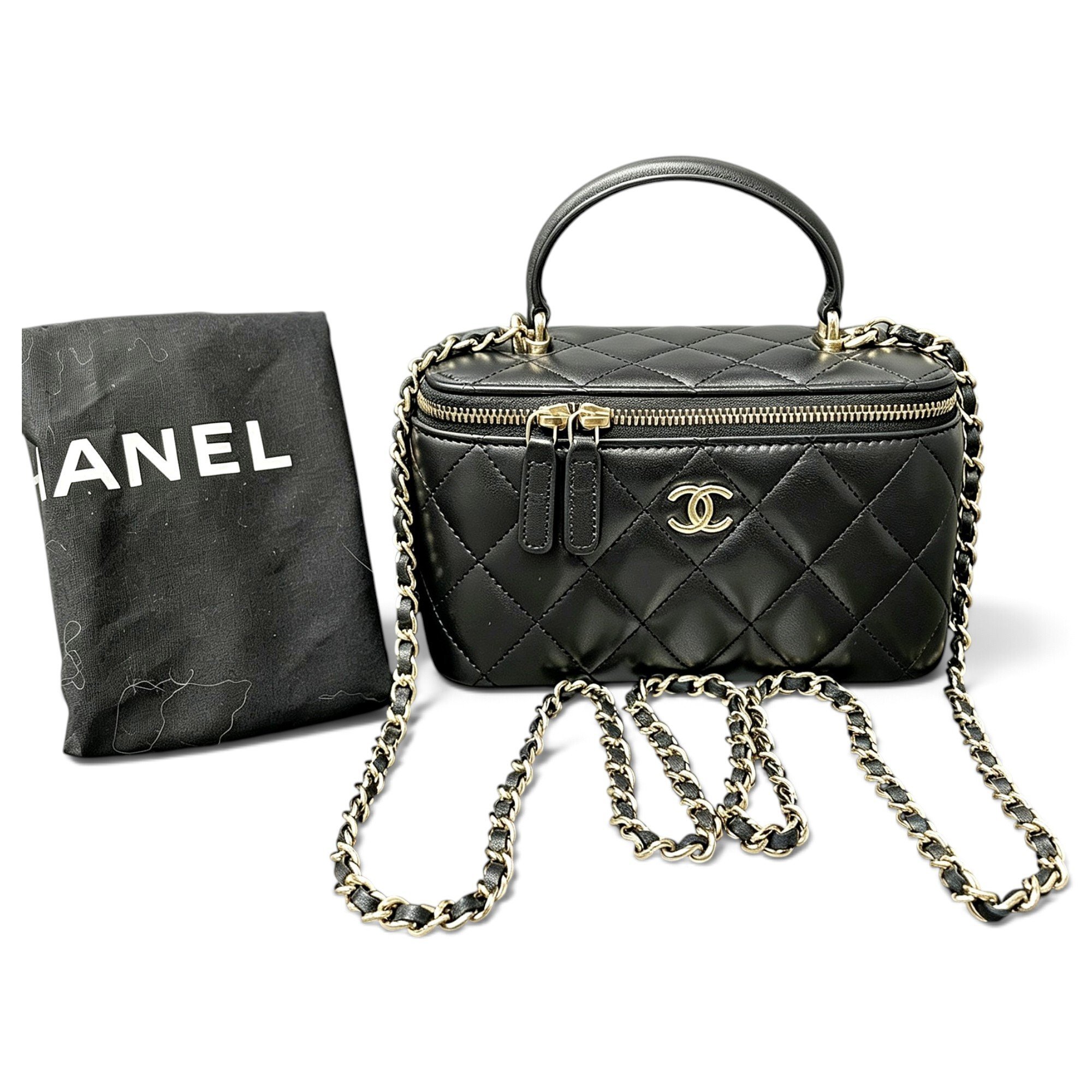 Trendy CC Vanity leather handbag