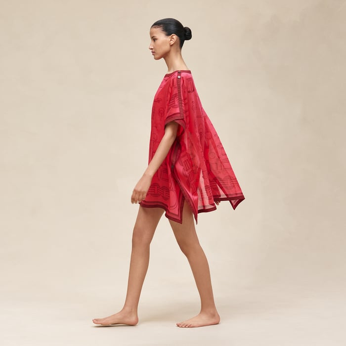 Rose Pivoine "Cahier Du Colporteur" Beach Tunic