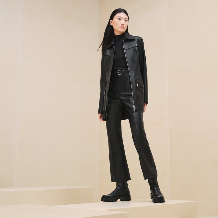 Noir Short Trench Coat