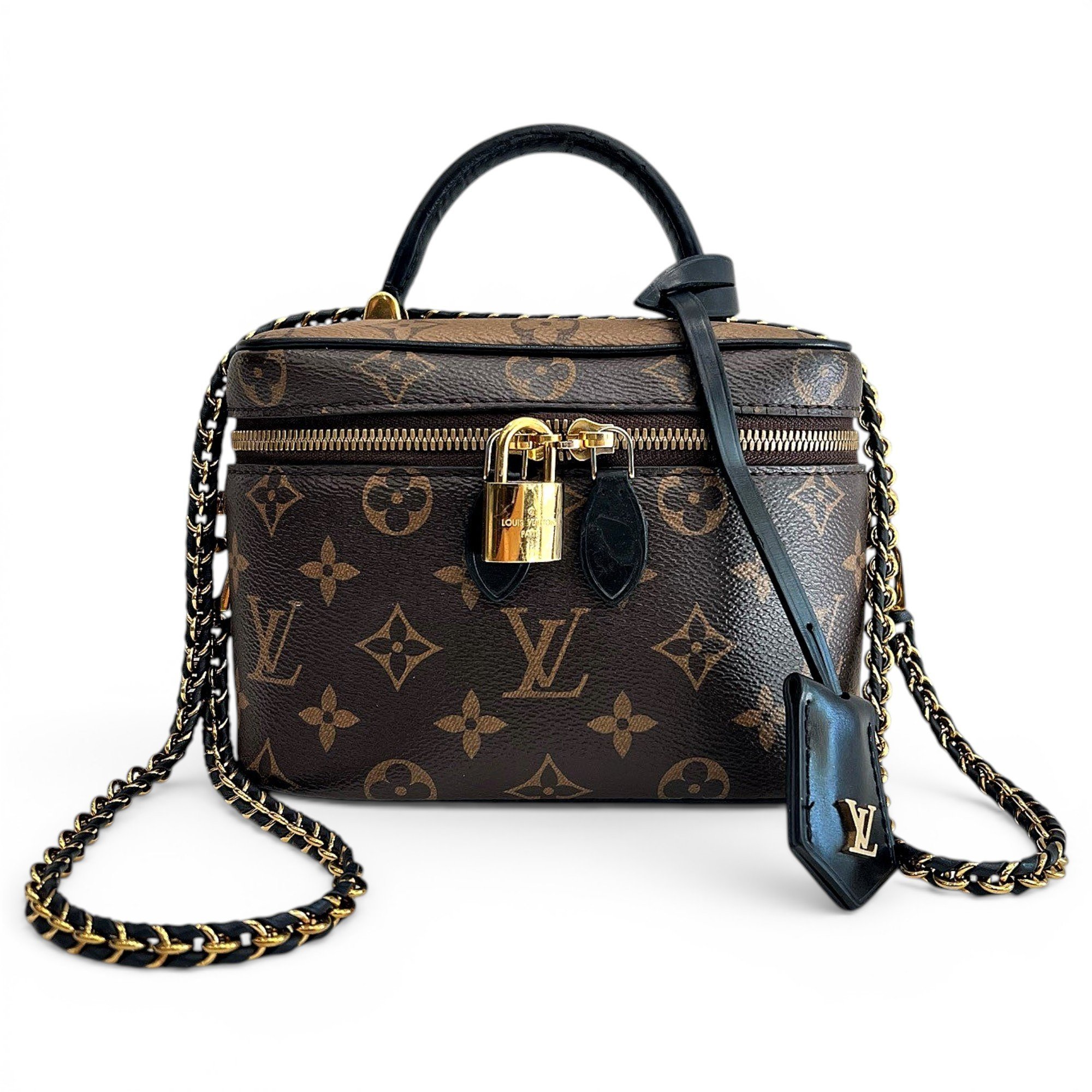 Vanity leather handbag