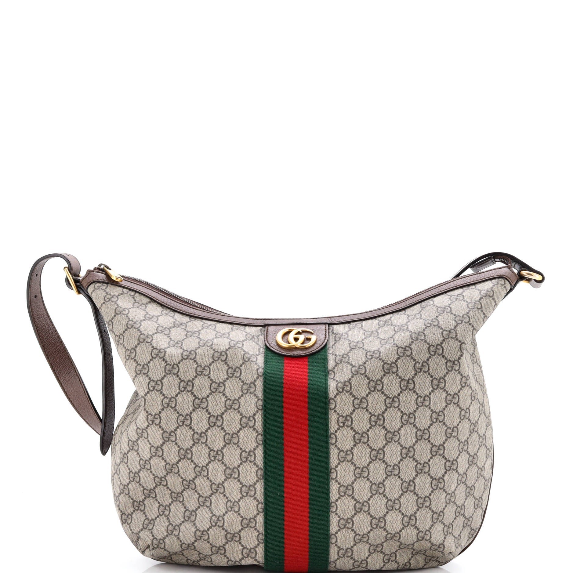 Gucci Ophidia Half Moon Hobo GG Coated Canvas Large