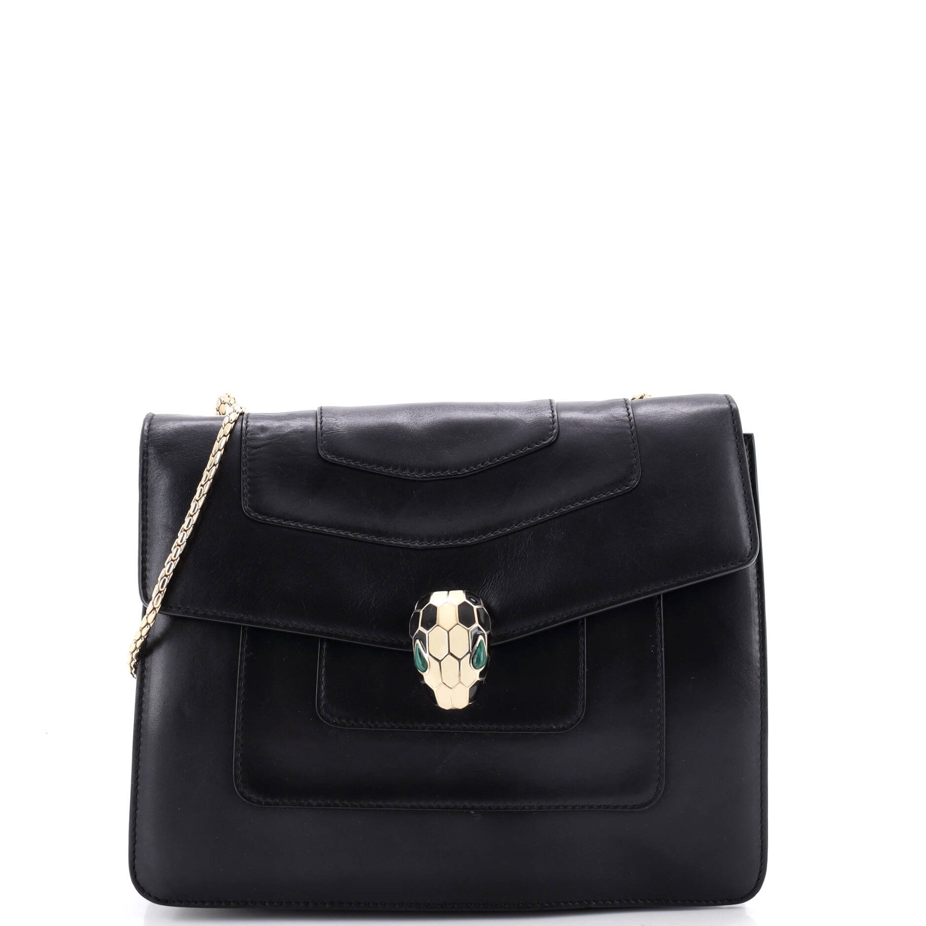 Serpenti Forever Square Shoulder Bag Leather Medium