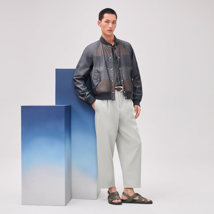 Chocolat "Cambridge" Rib-trim Jacket