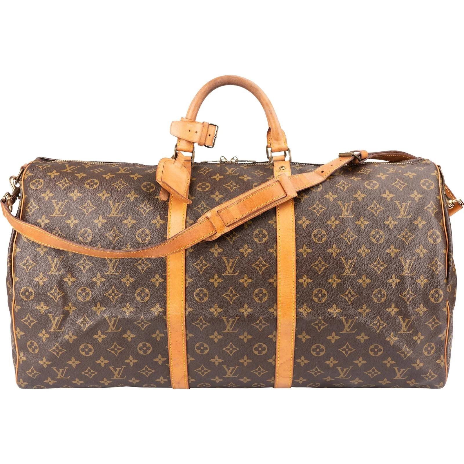 Keepall leather travel bag