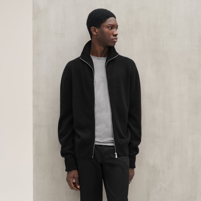 Noir Cashmere "Maillon Chaine d'Ancre" Full-zip Jacket