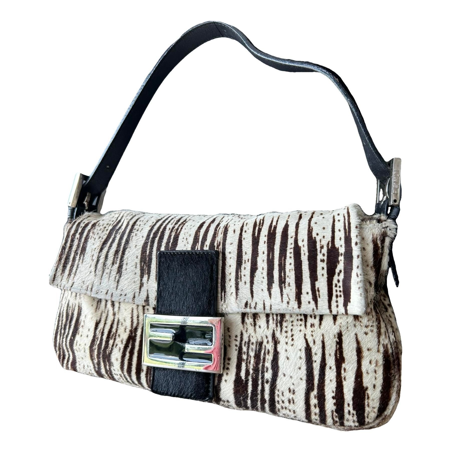 Baguette pony-style calfskin handbag