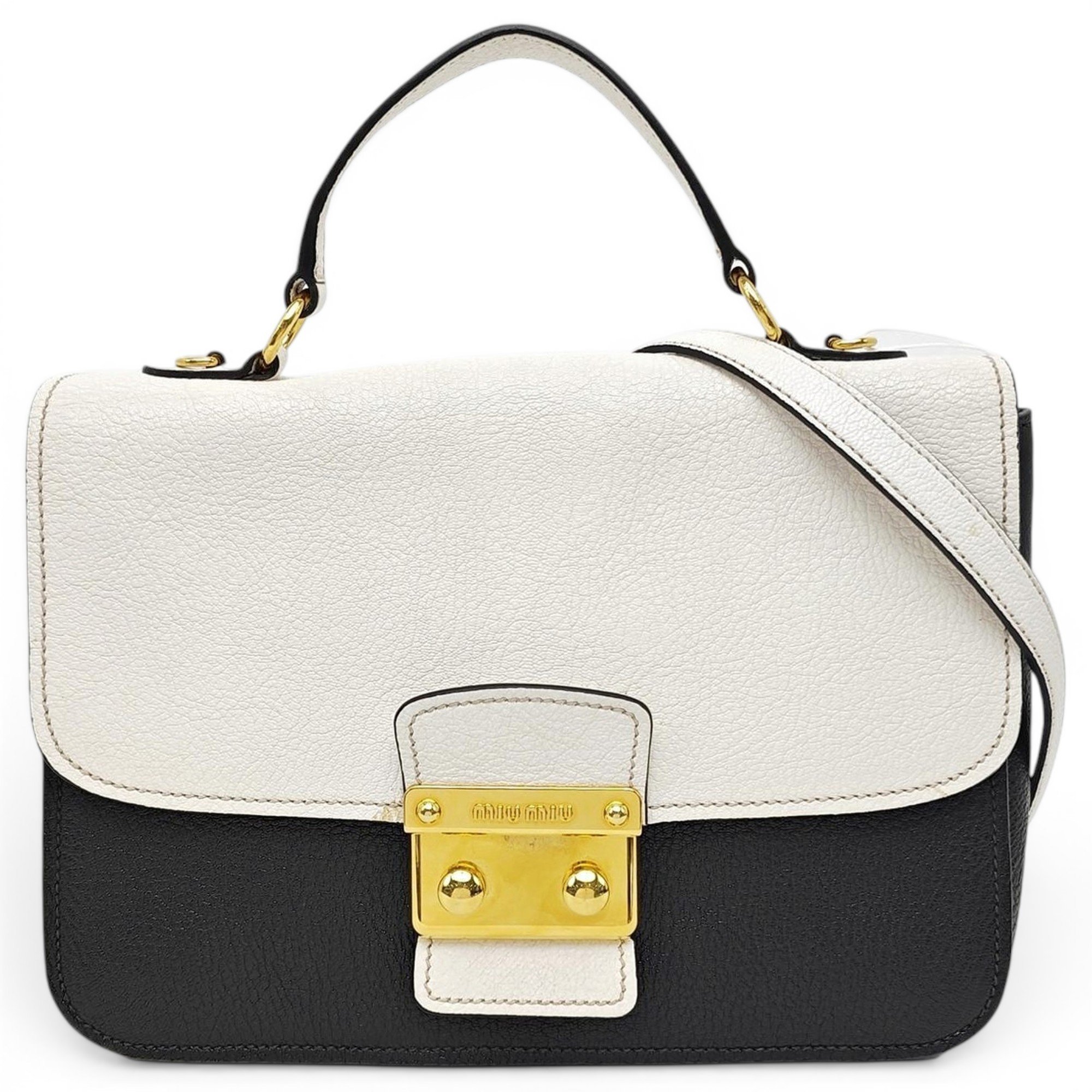 Madras leather handbag