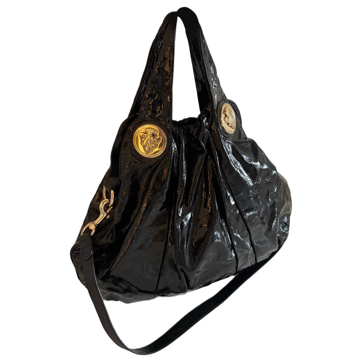 Hysteria patent leather handbag