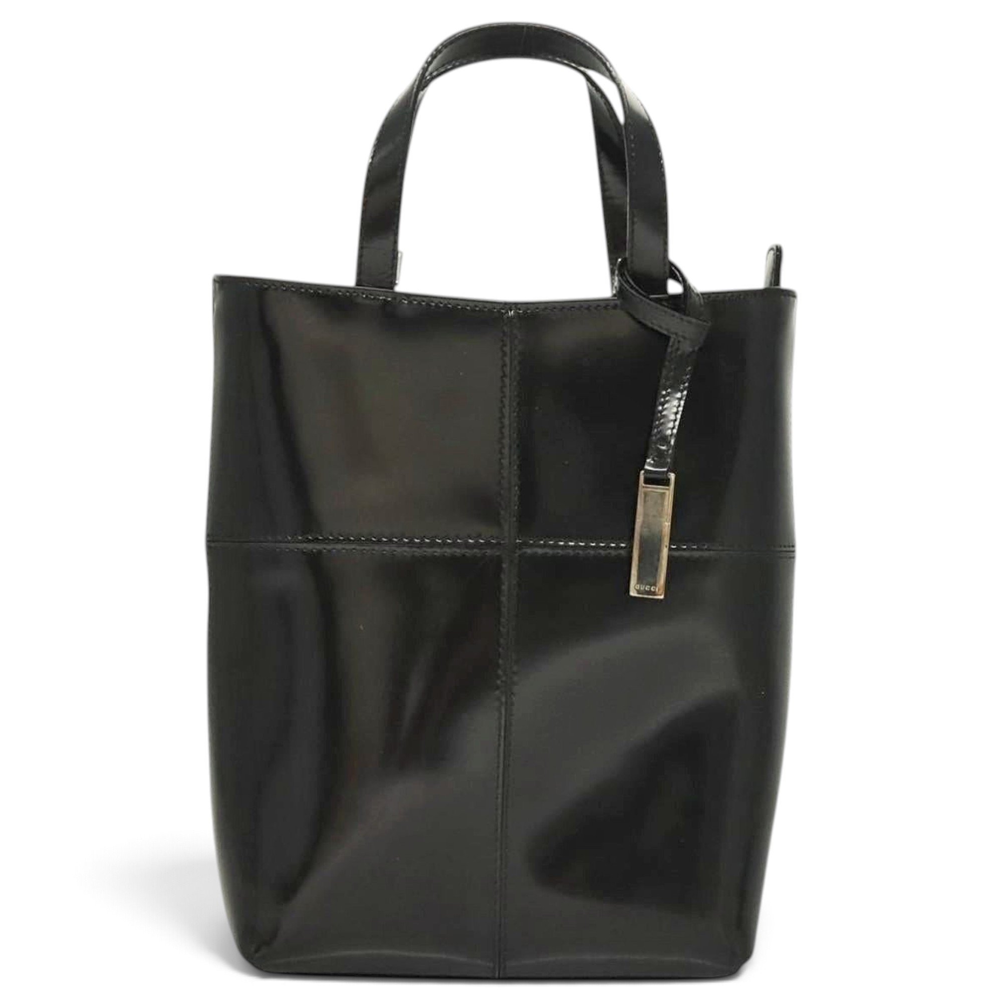 Patent leather handbag