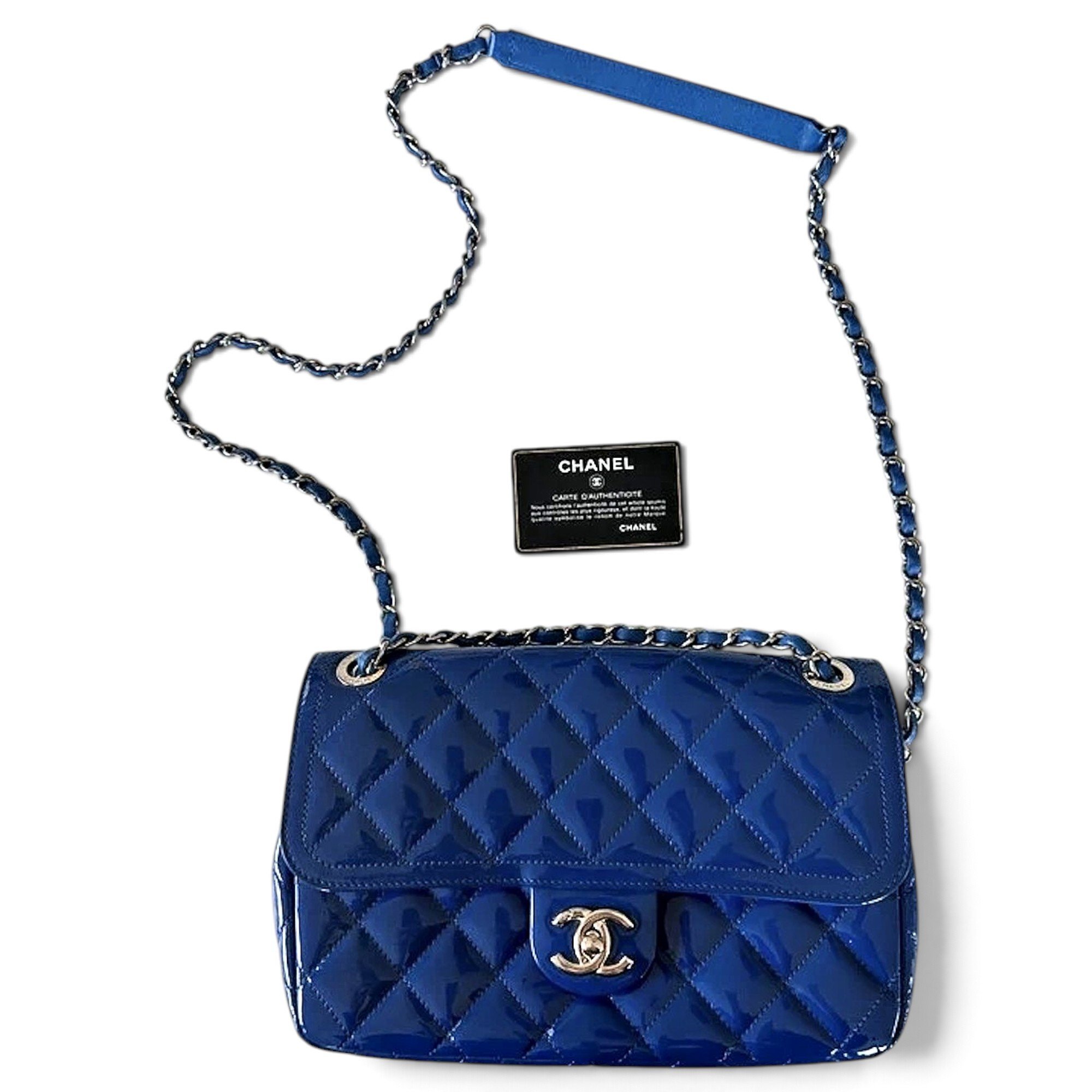 Patent leather handbag
