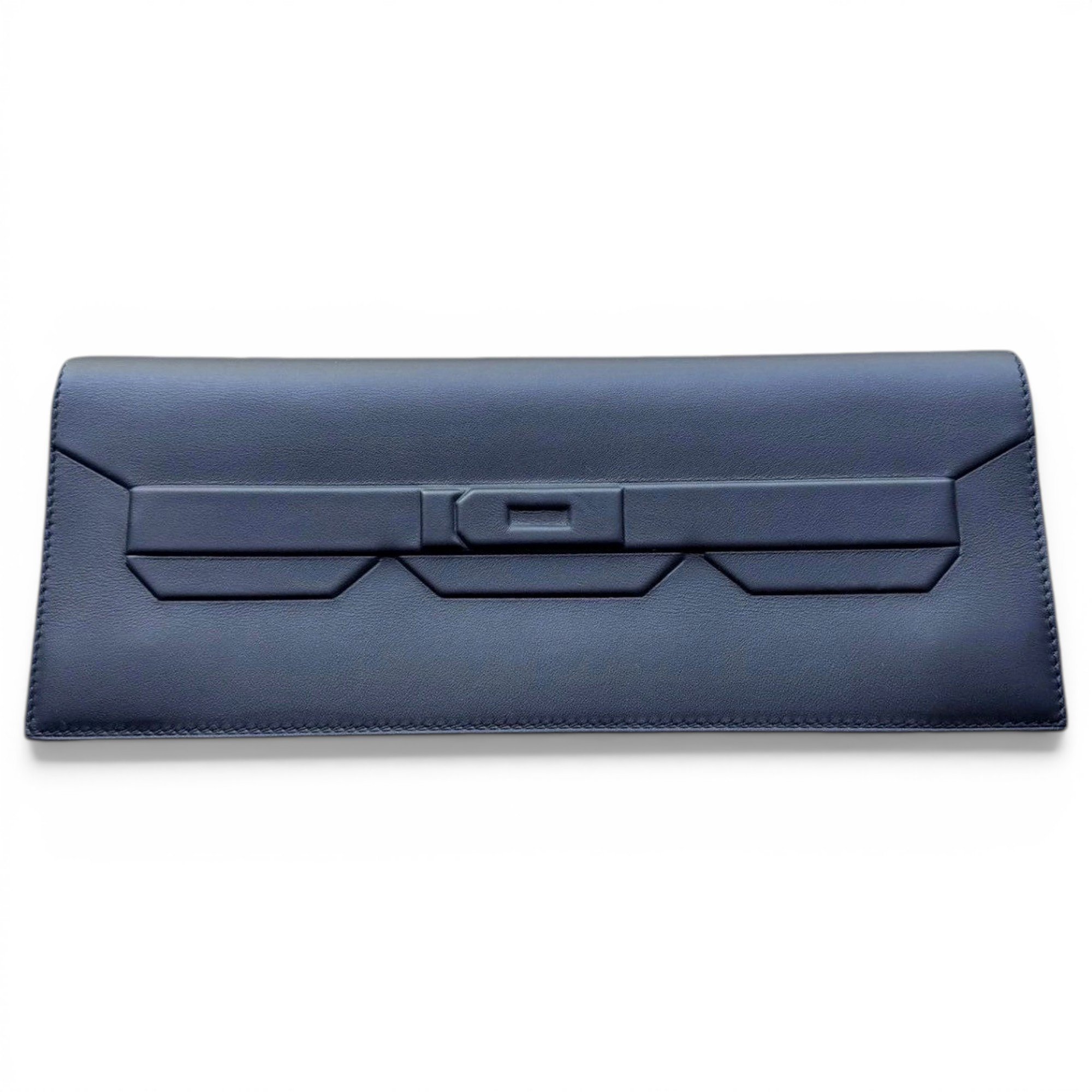 Birkin Shadow leather clutch bag
