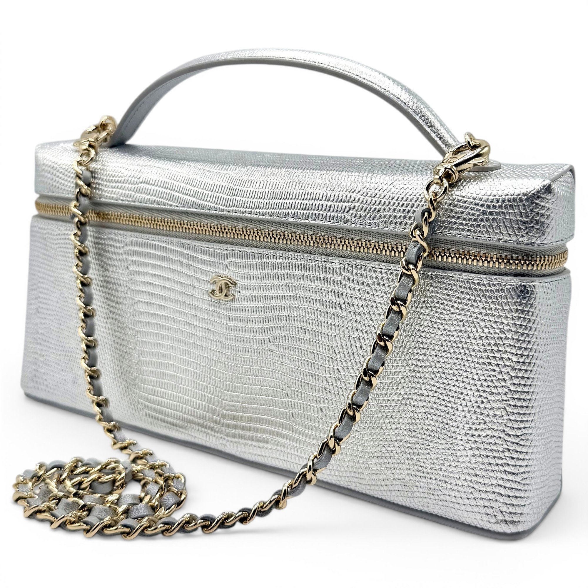 Vanity leather handbag