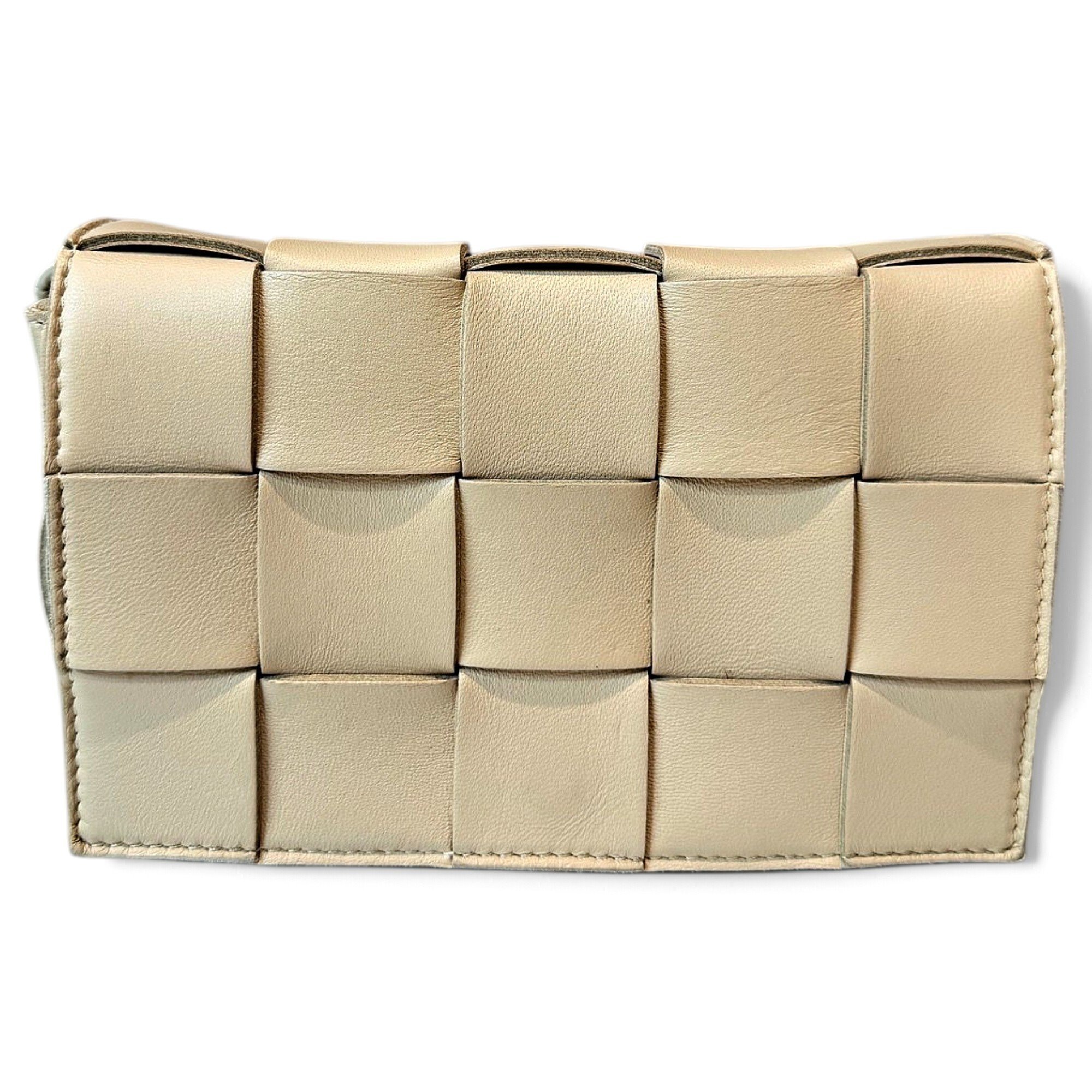 Cassette leather handbag