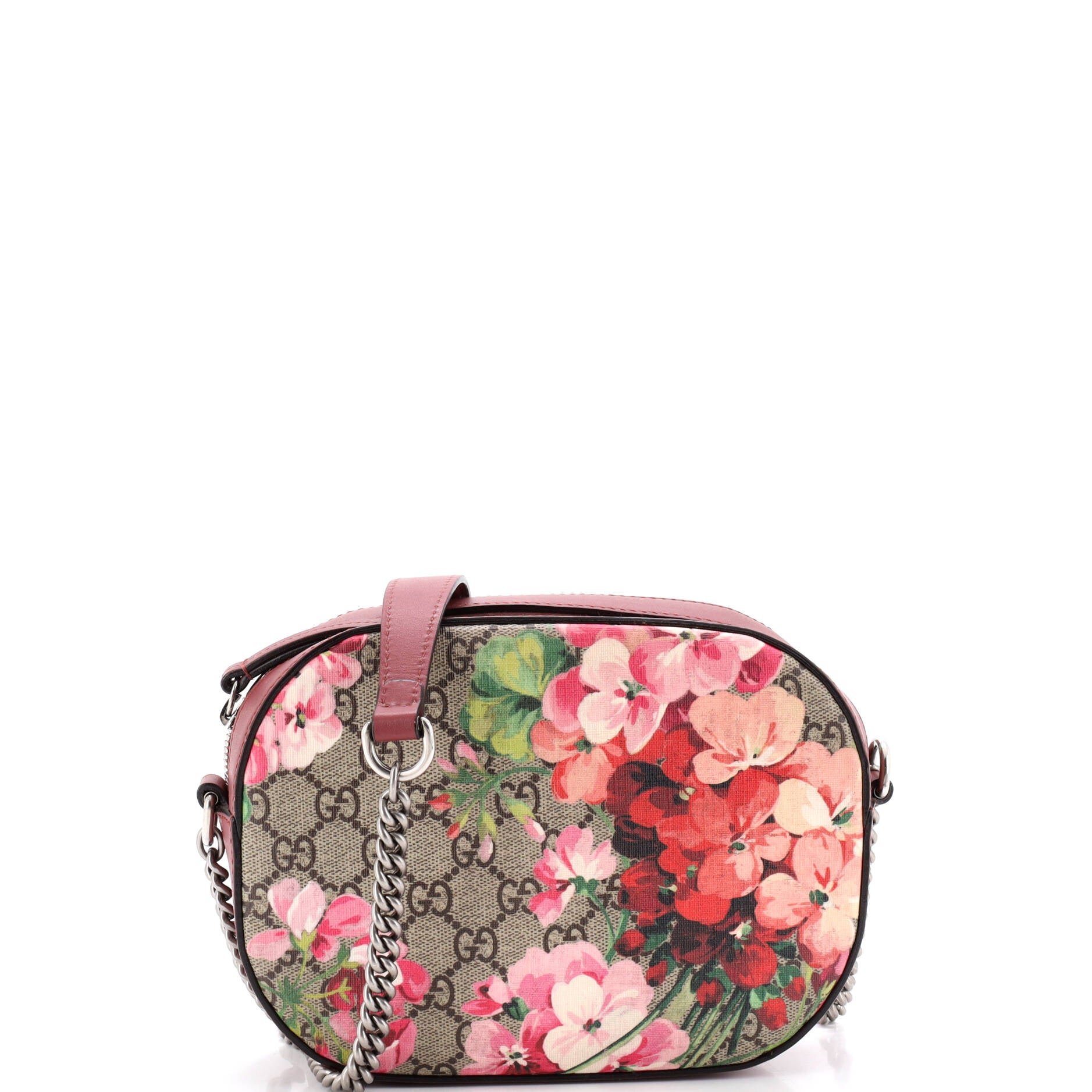 Chain Crossbody Bag Blooms Print GG Coated Canvas Mini