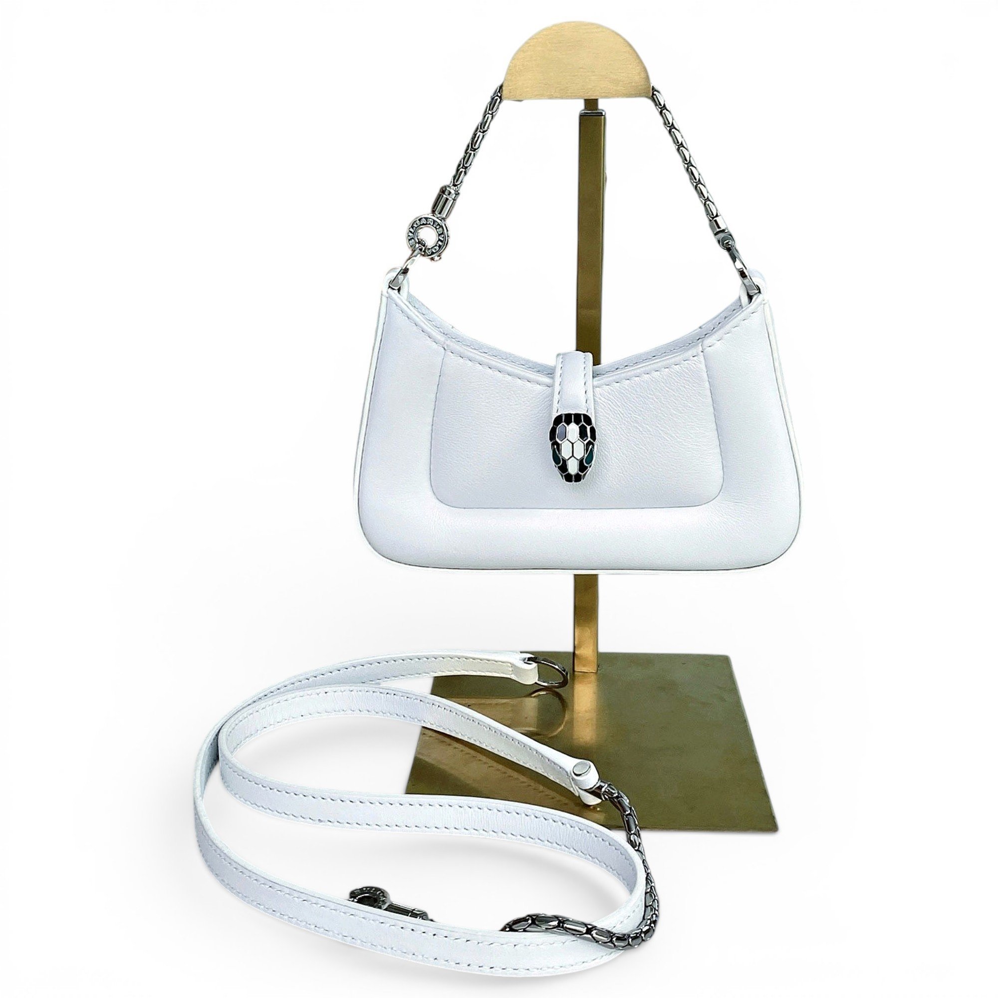 Serpenti leather handbag