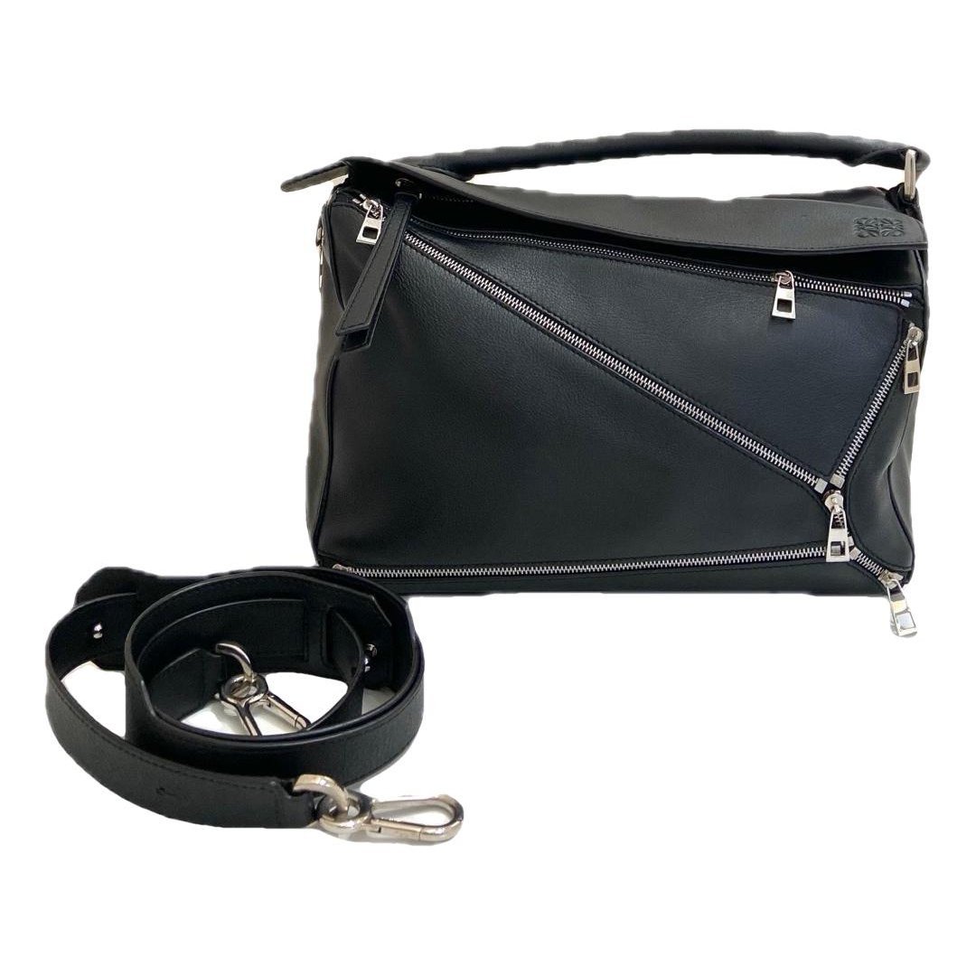 Puzzle leather handbag