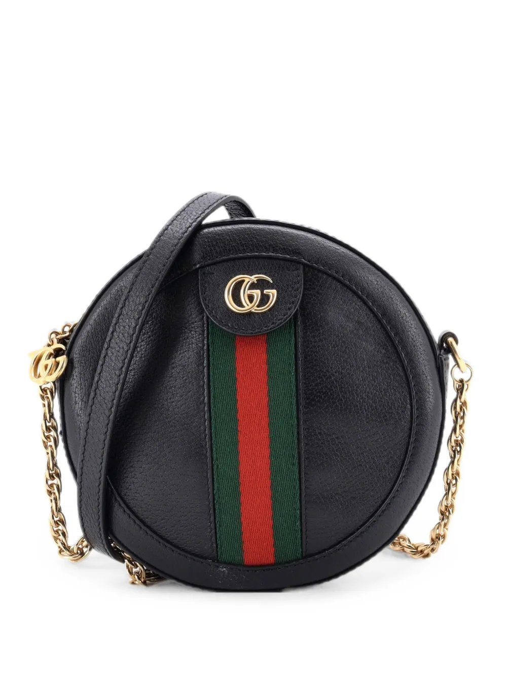 Ophidia Round Shoulder Bag Leather Mini crossbody bag