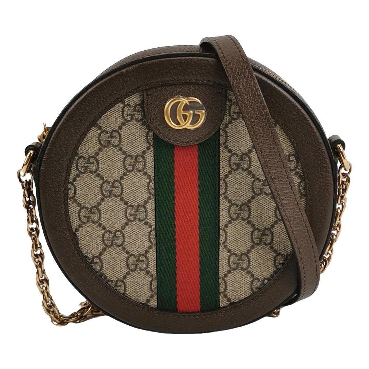 Ophidia Round leather handbag