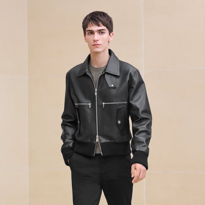 Noir Rib-trim Jacket