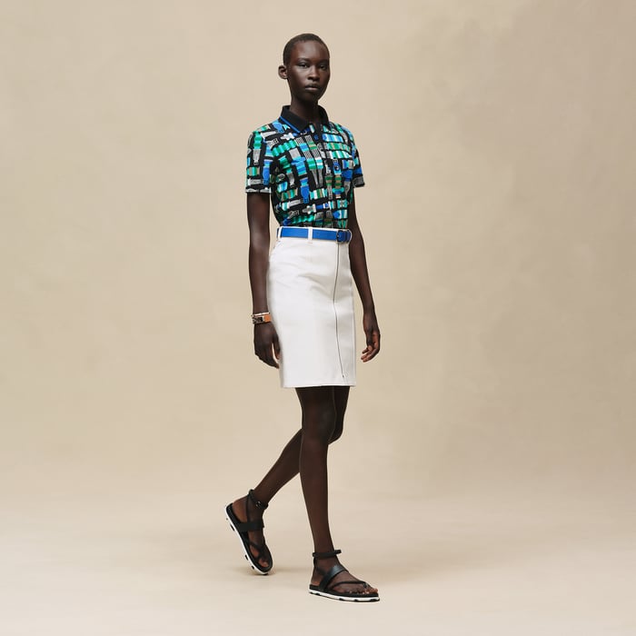 Noir "Bride a Bloc" Micro Zipped Polo Shirt