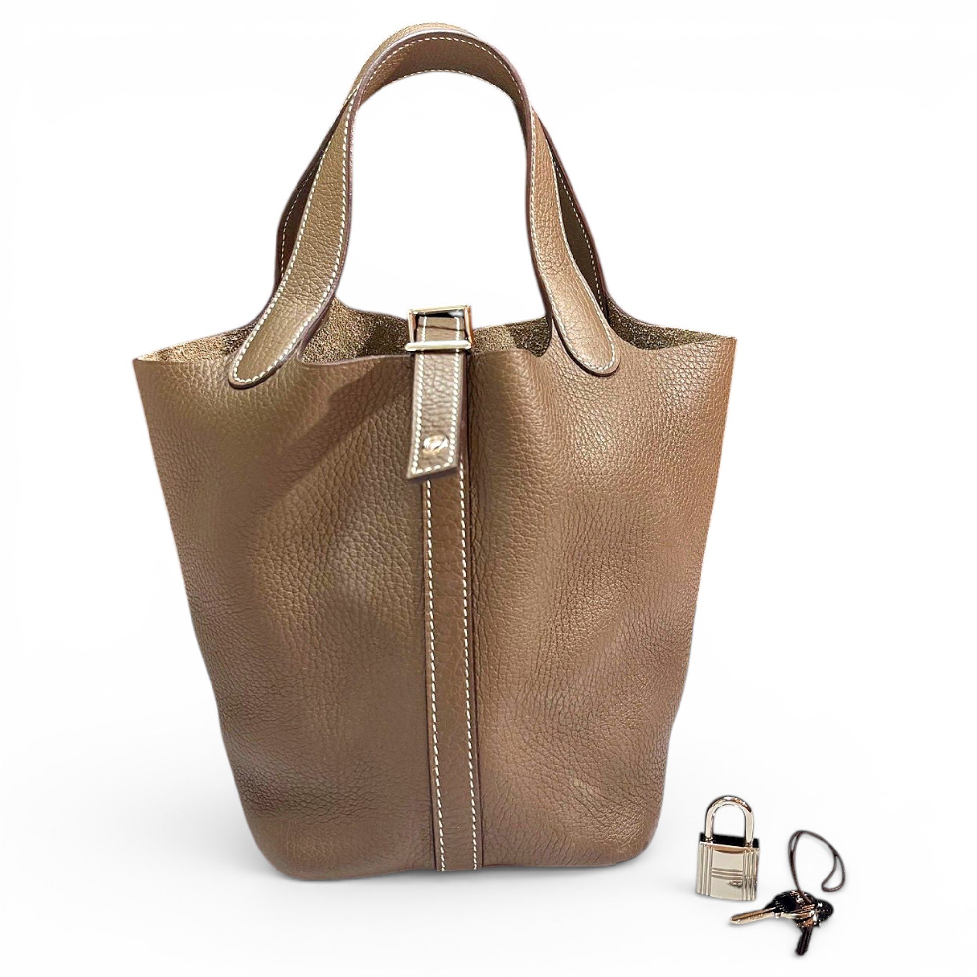 Picotin leather handbag