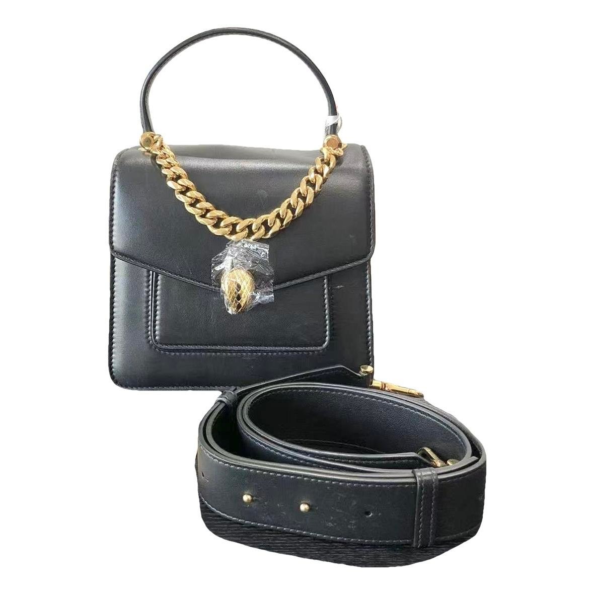 Serpenti leather handbag