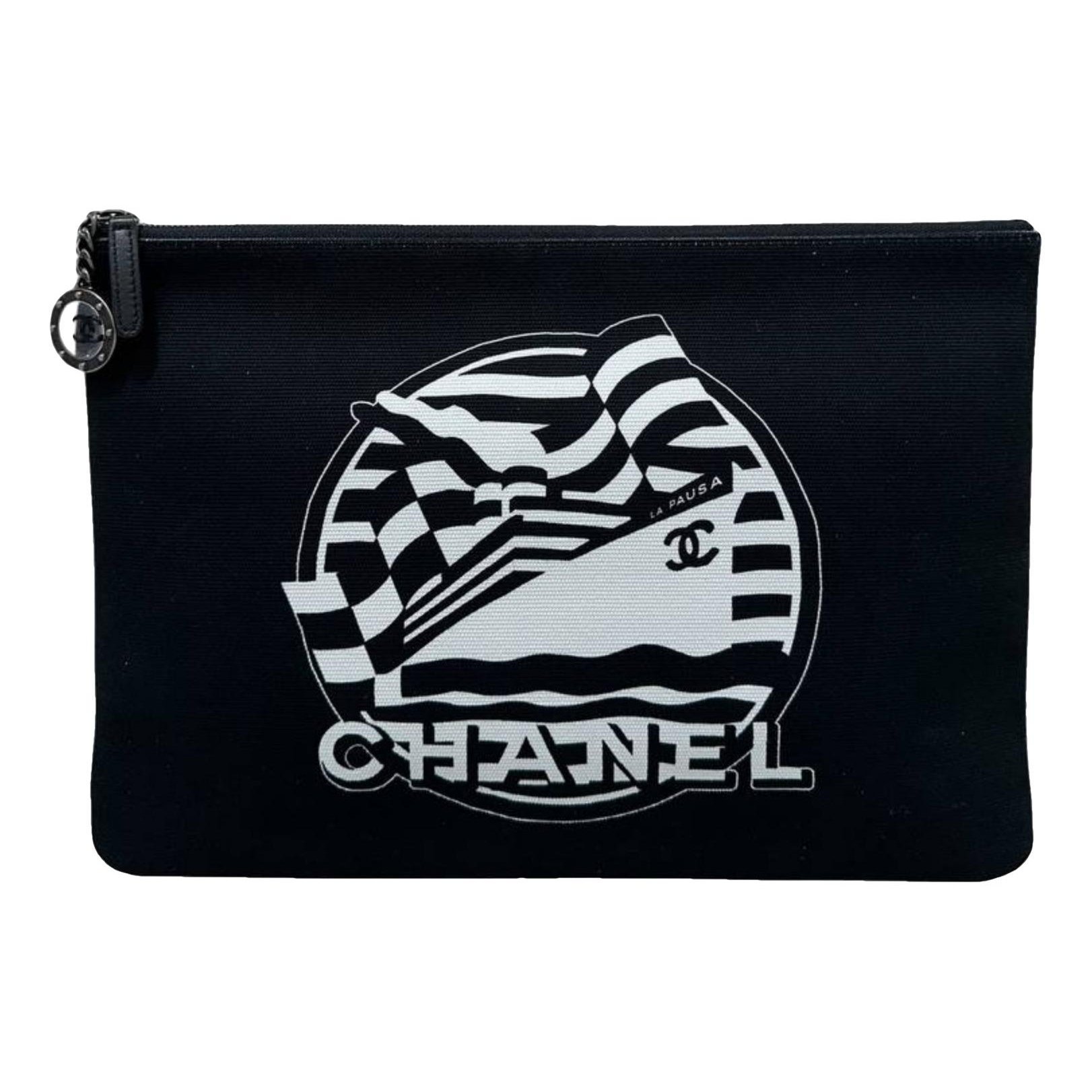 Deauville leather clutch bag