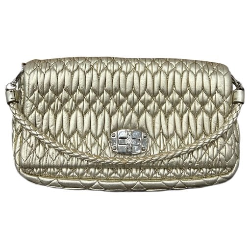 Miu Crystal leather handbag