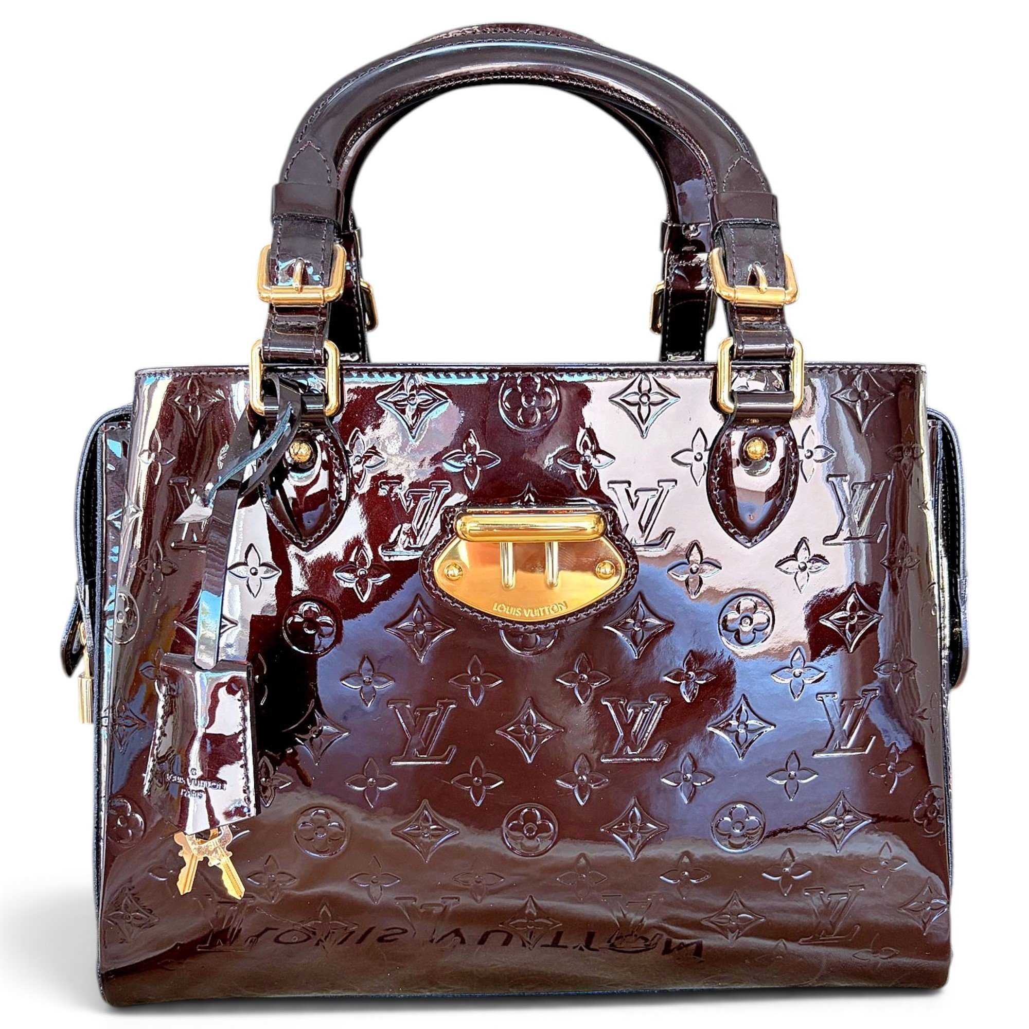 Melrose patent leather handbag