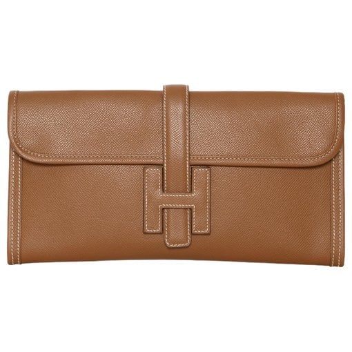 Jige leather clutch bag