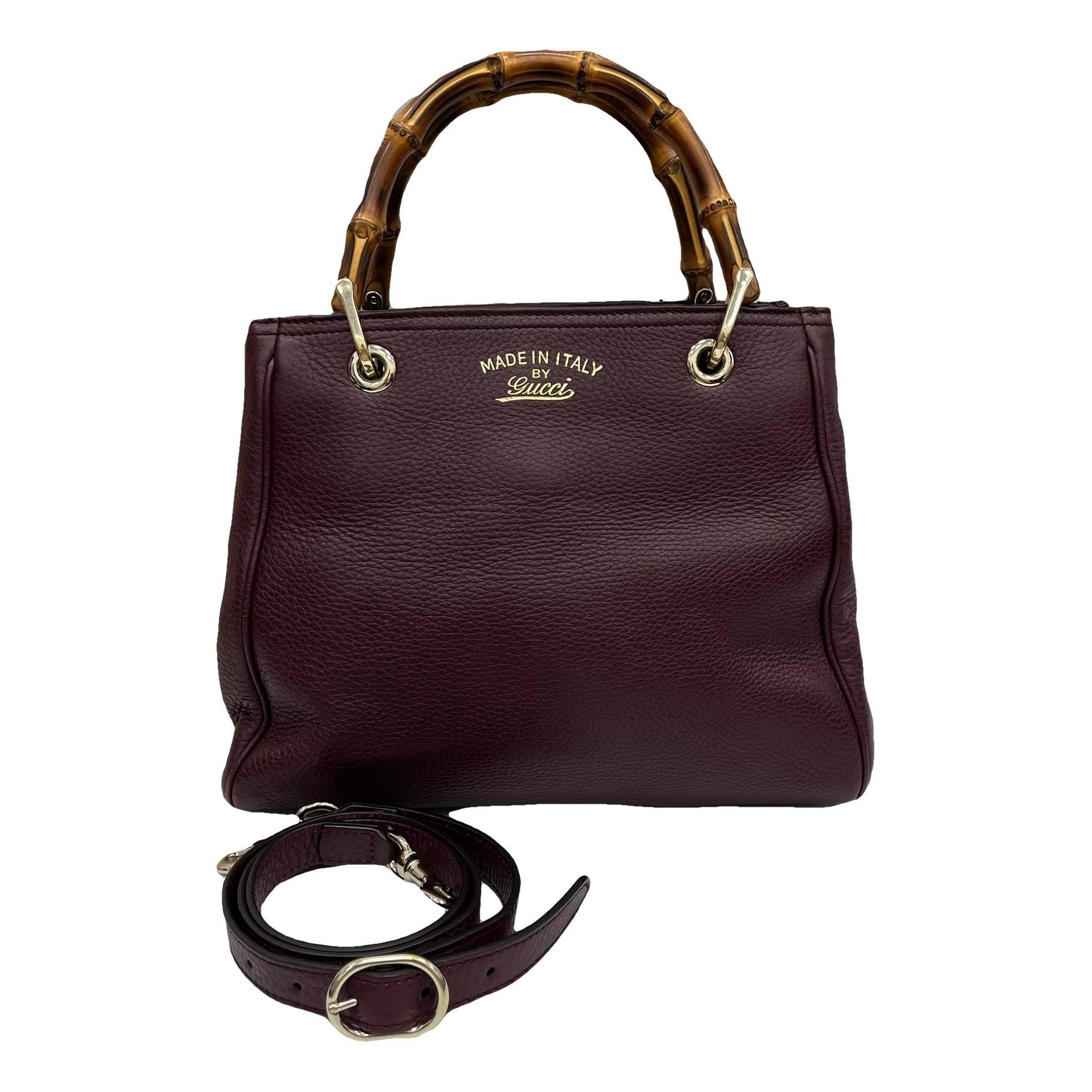 Bamboo leather handbag