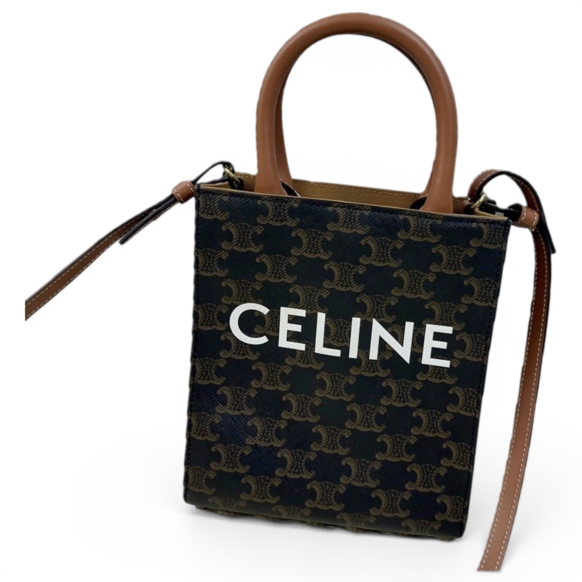 Cabas Vertical leather handbag