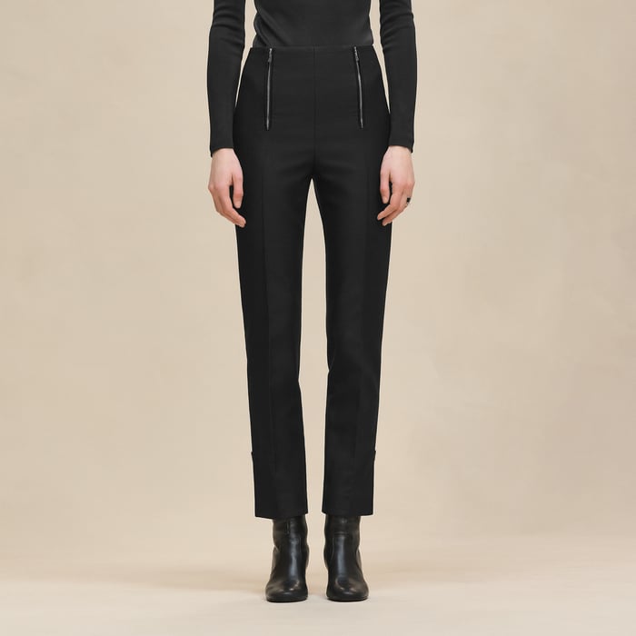 Noir High-waisted Pants
