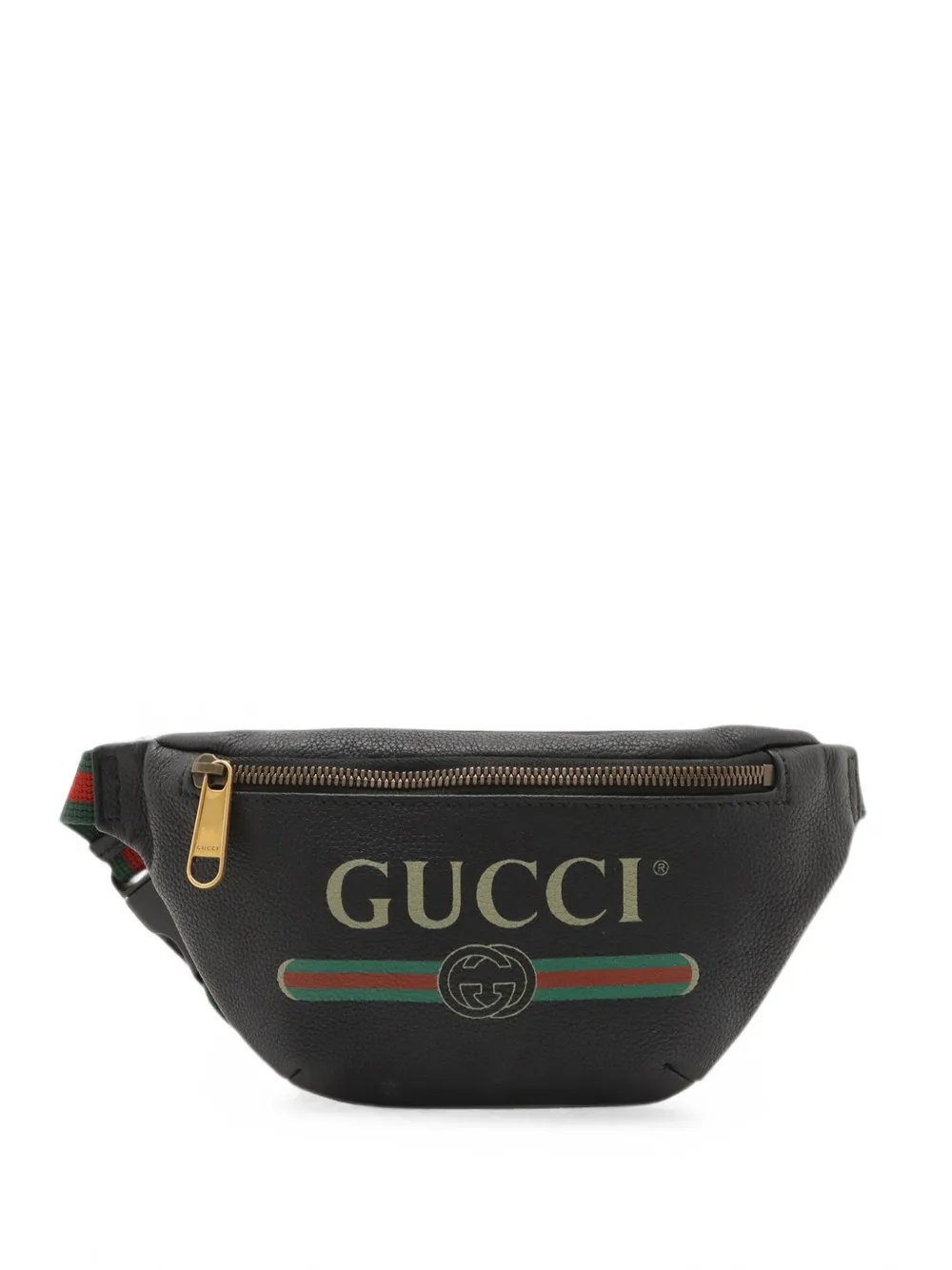 2000-2015 Small Grained Calfskin Web Logo belt bag
