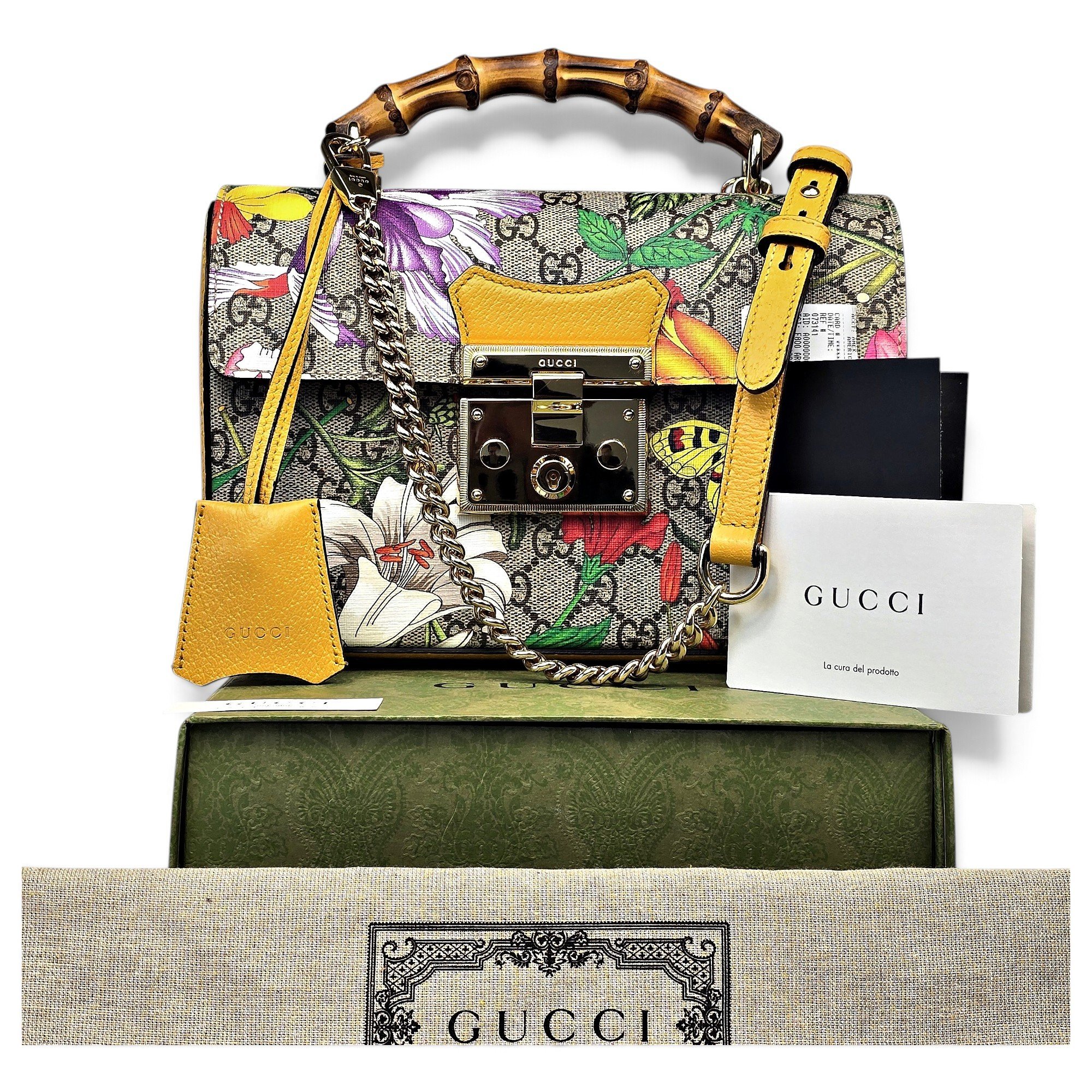 Padlock leather handbag
