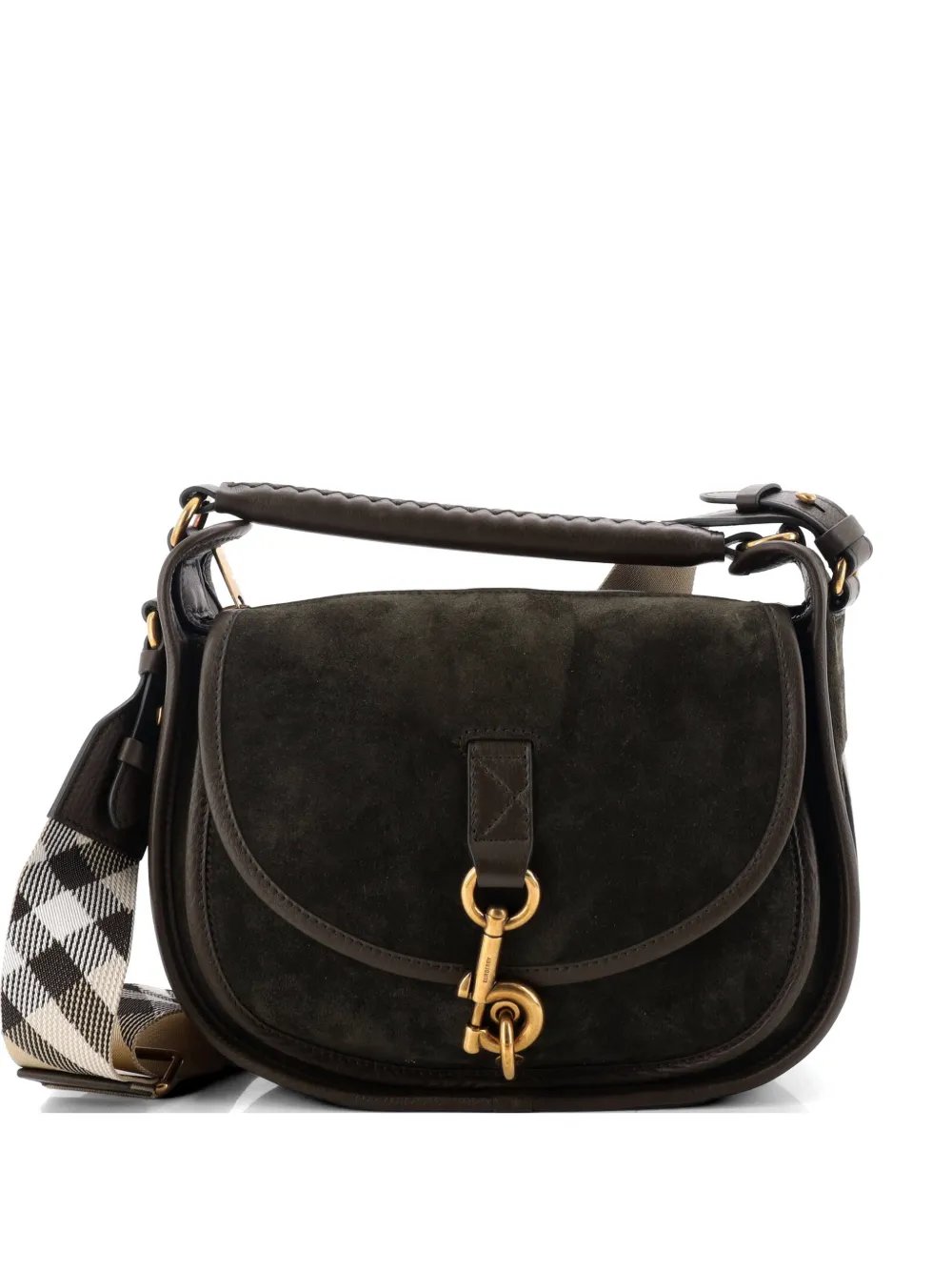 B Clip Messenger Bag Suede Small crossbody bag