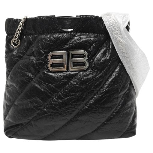 Crush leather handbag