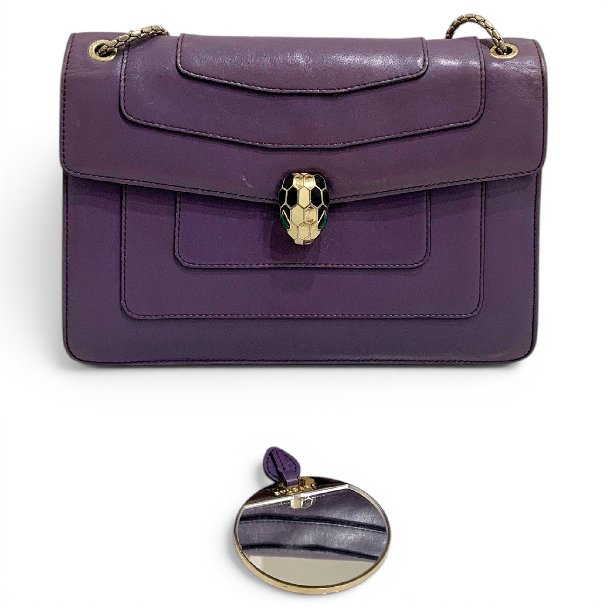 Serpenti leather handbag