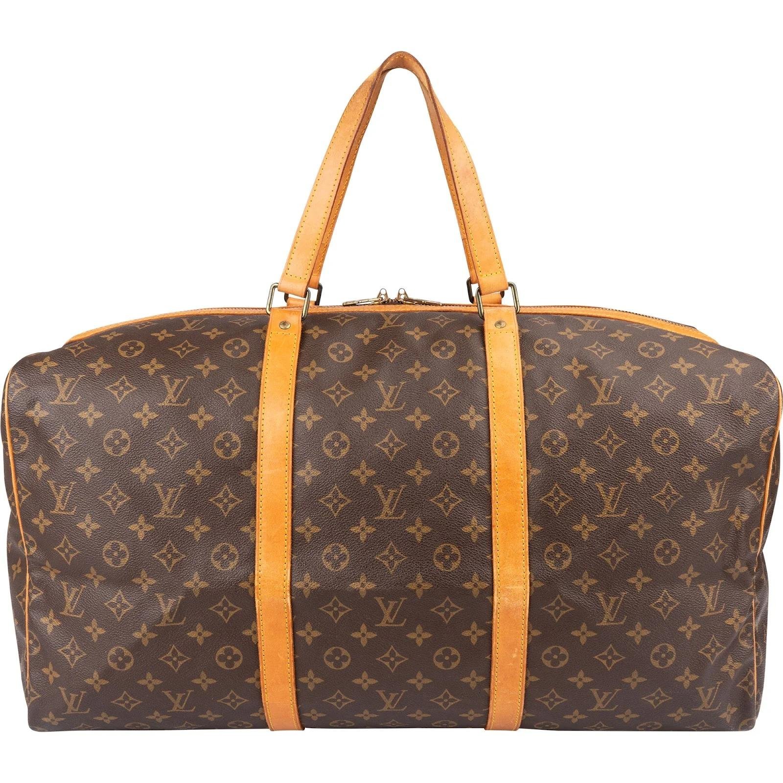 Sac souple leather travel bag