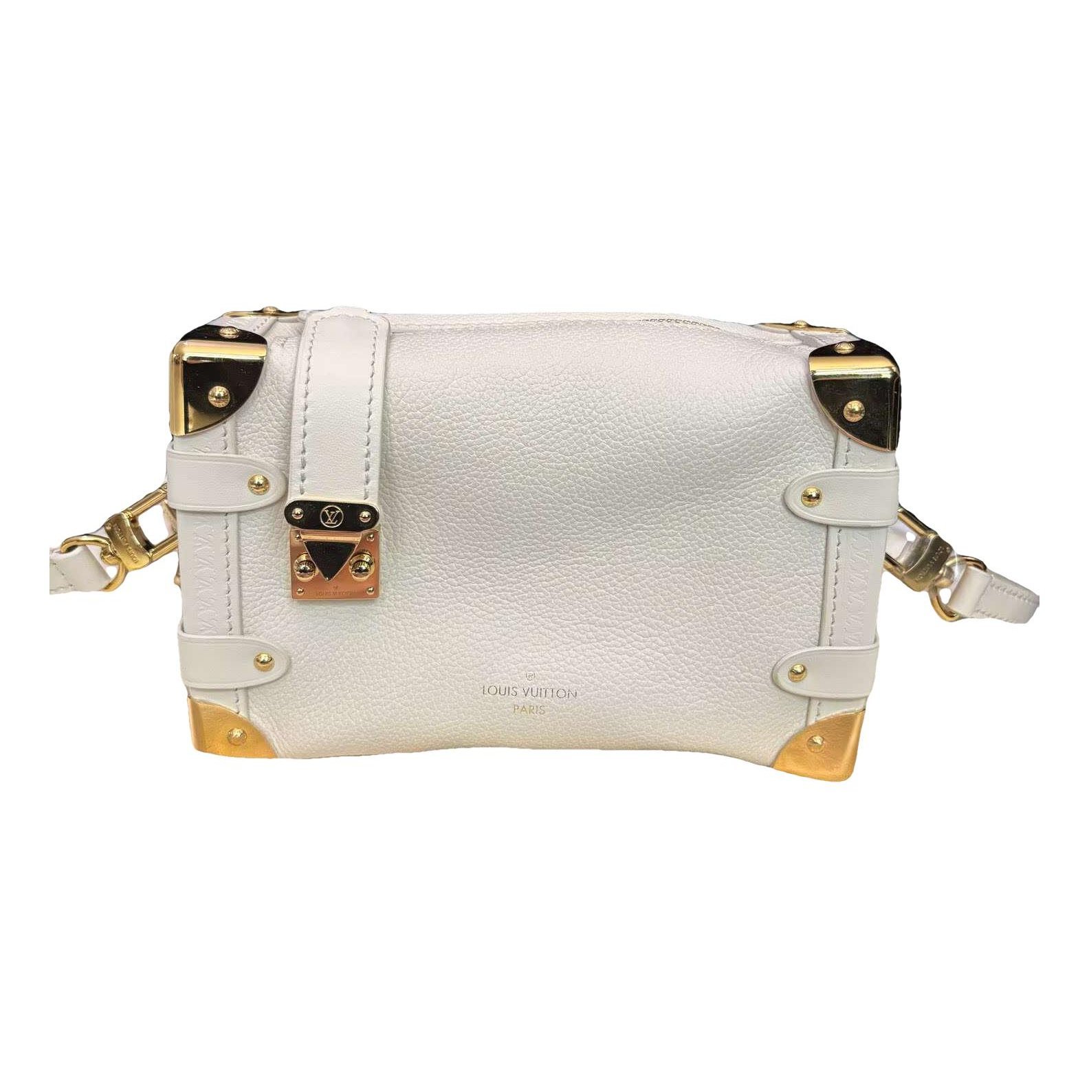 Side Trunk leather handbag